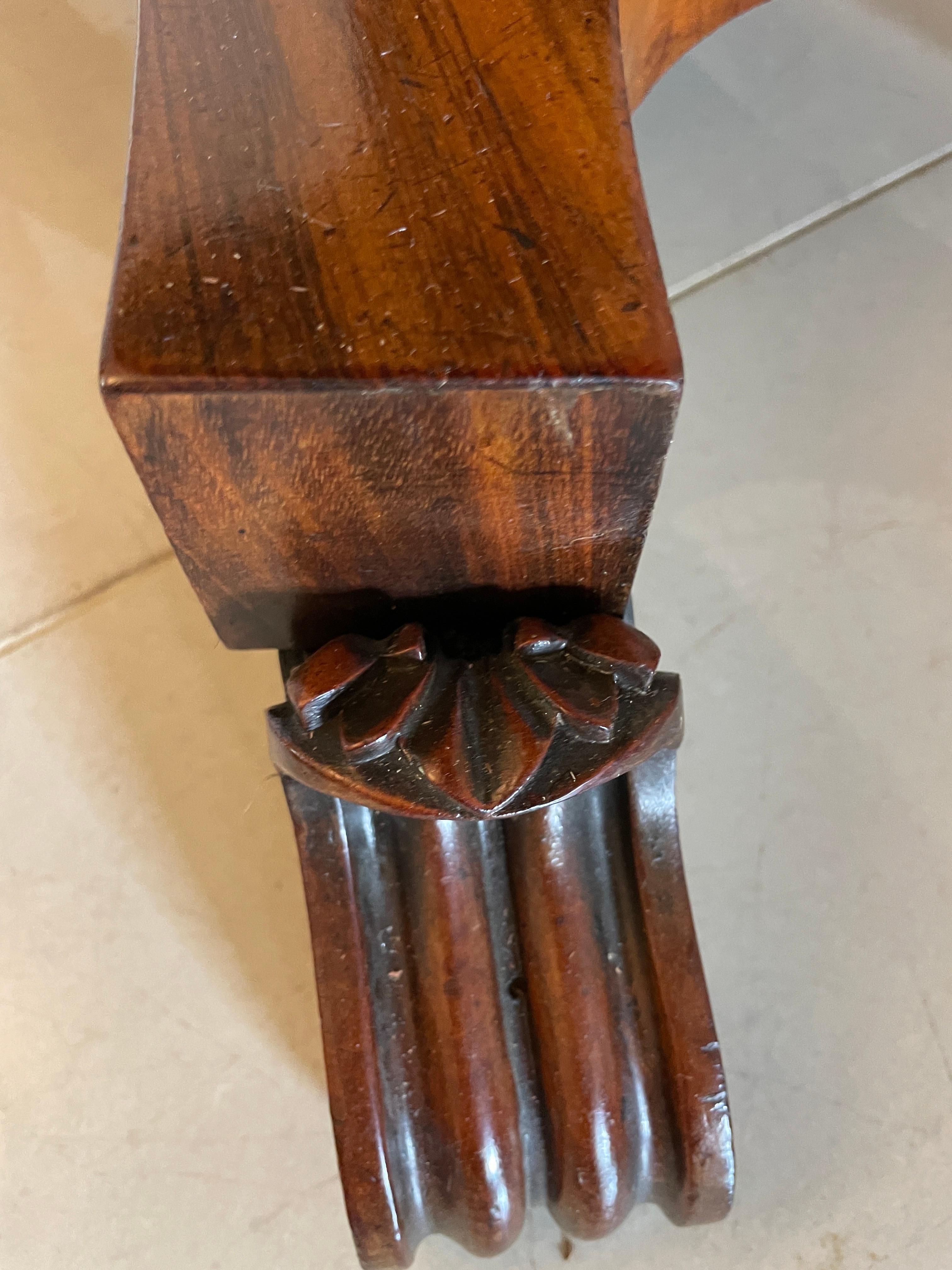 Antique Victorian Quality Carved Rosewood Card/Console Table For Sale 1
