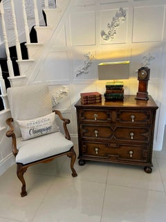 Antique Victorian Quality Carved Walnut Library Chair