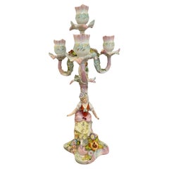 Antique Victorian Quality Continental Porcelain Candelabra