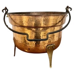Antique Victorian quality copper coal bucket