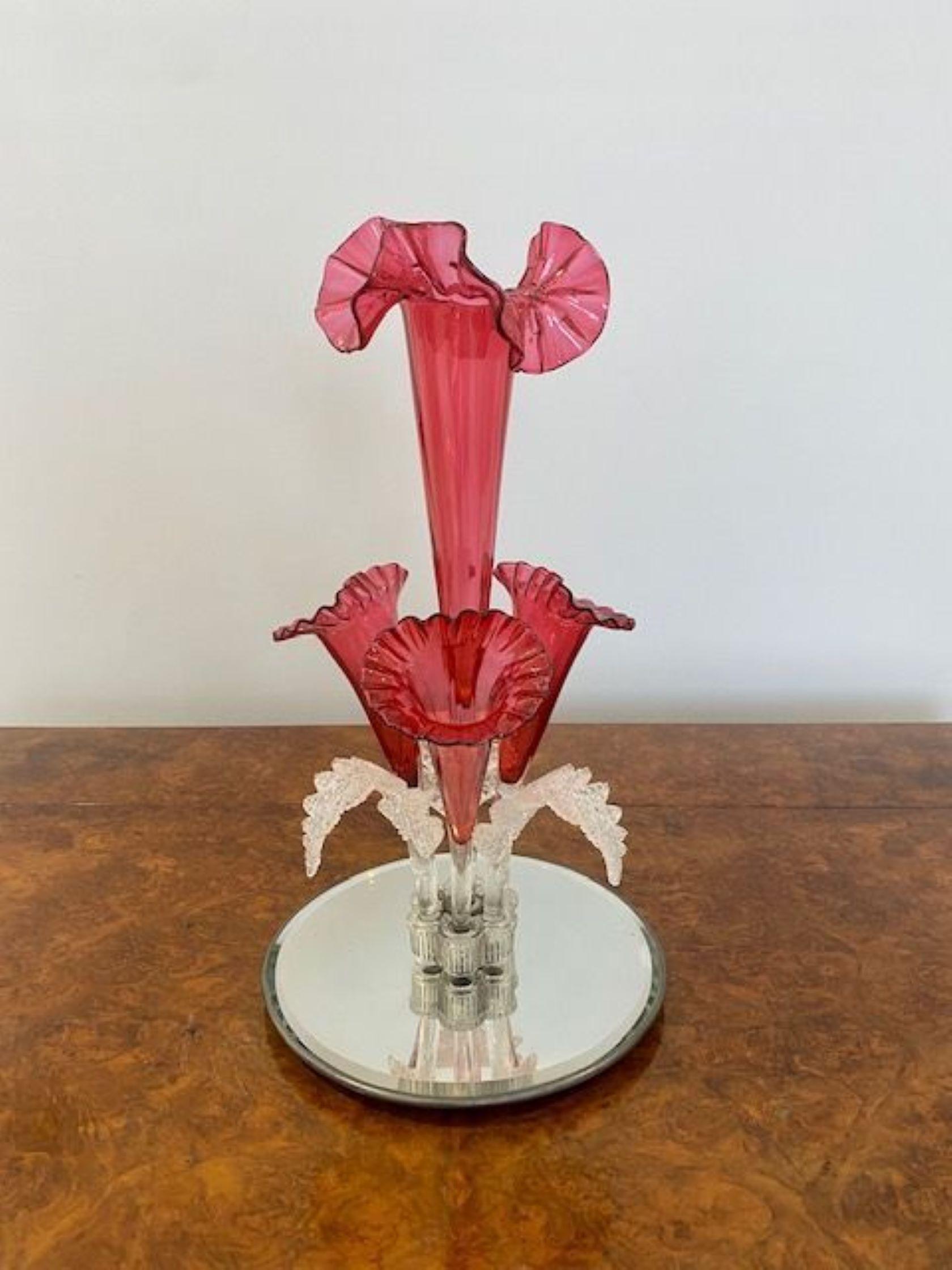 victorian epergne glass