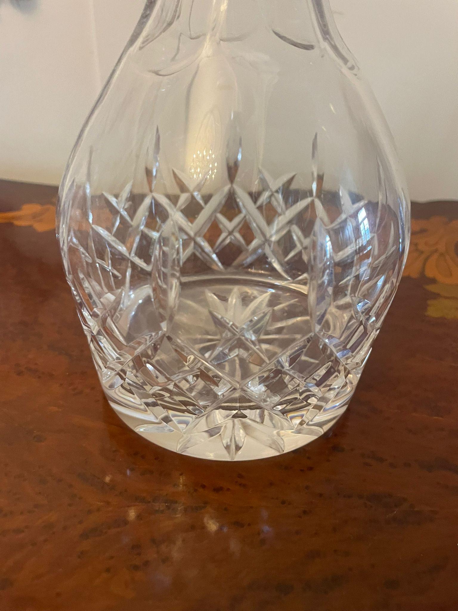 Antique Victorian Quality Cut Glass Decanter In Good Condition For Sale In Suffolk, GB