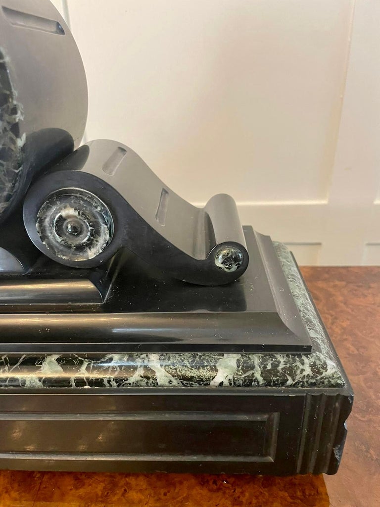 Antique Victorian Quality Drum Head Marble Clock For Sale at 1stDibs