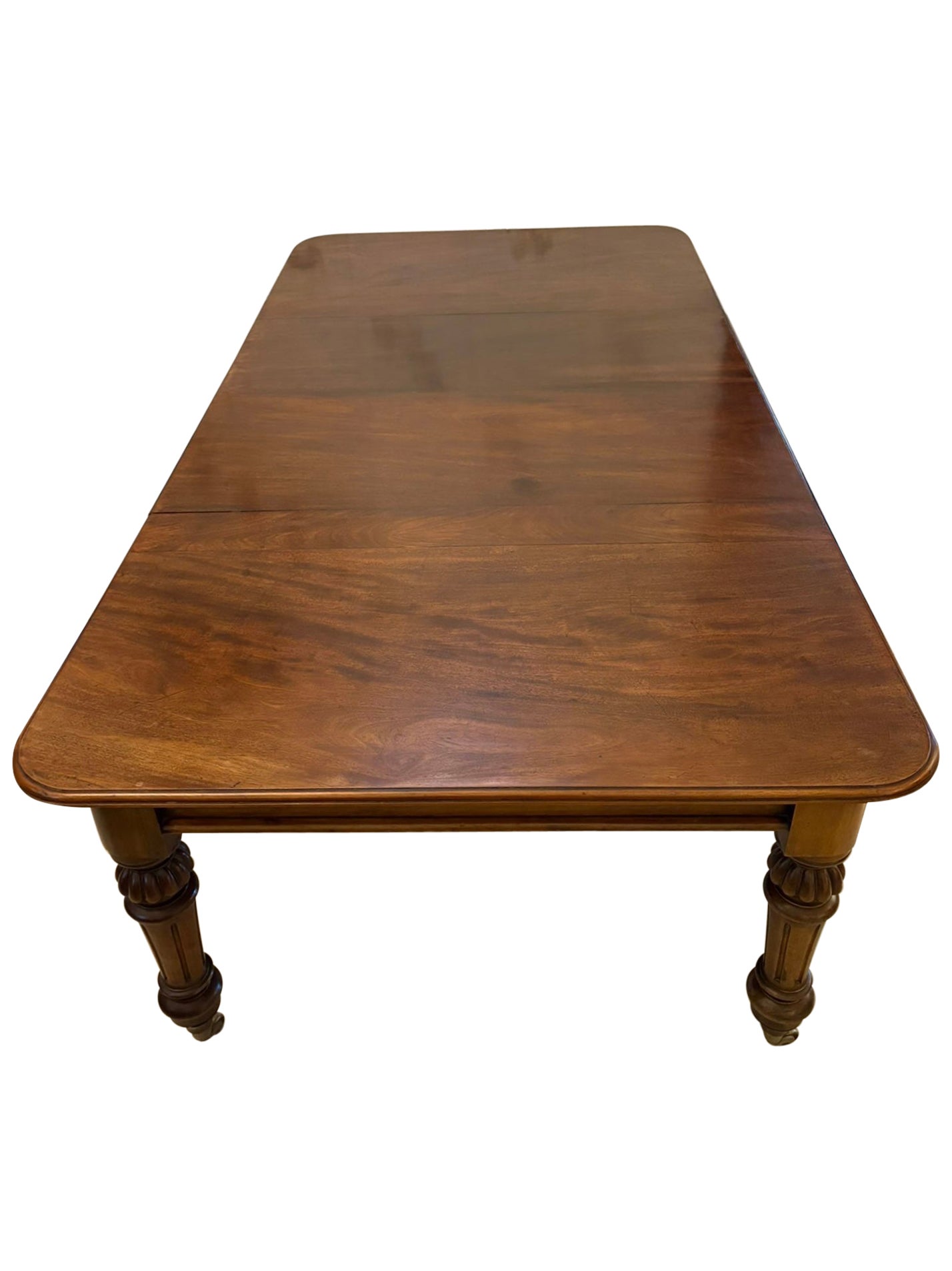 Antique Victorian Quality Figured Mahogany 10 Seater Extending Dining Table