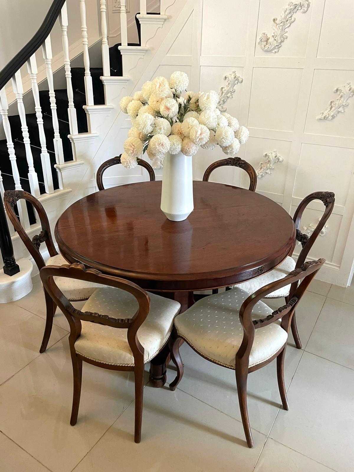 Antique Victorian Quality Figured Mahogany Circular Dining Table For ...