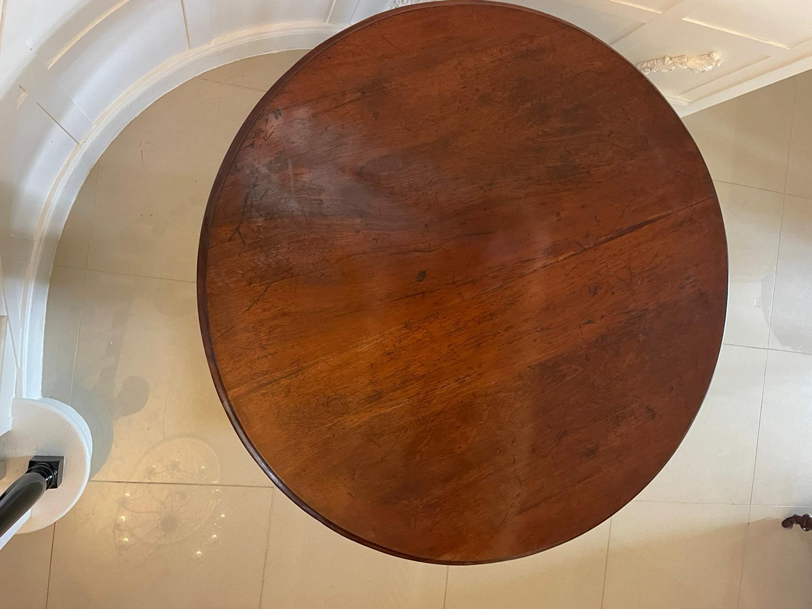 Antique Victorian Quality Figured Mahogany Circular Dining Table For ...