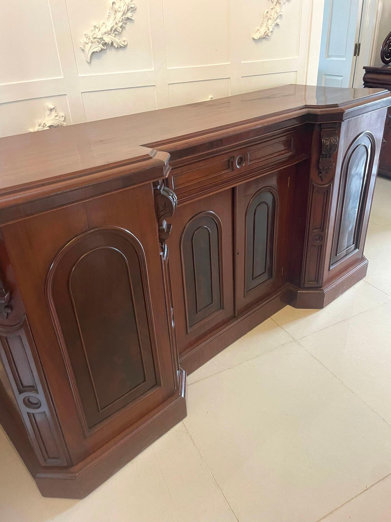 Antique Victorian Quality Figured Mahogany Four Door Sideboard 7