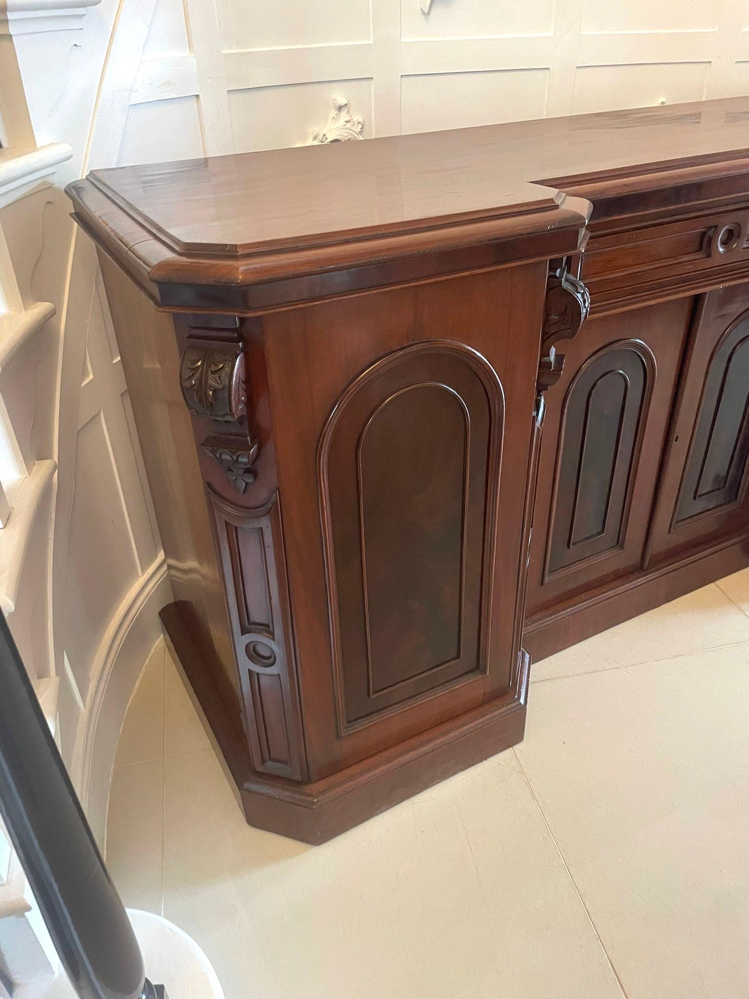 Antique Victorian Quality Figured Mahogany Four Door Sideboard 9