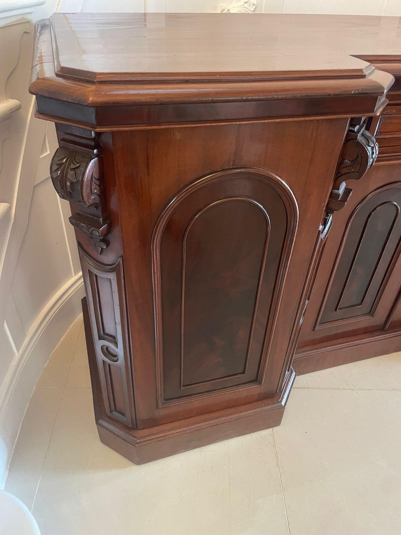 Other Antique Victorian Quality Figured Mahogany Four Door Sideboard