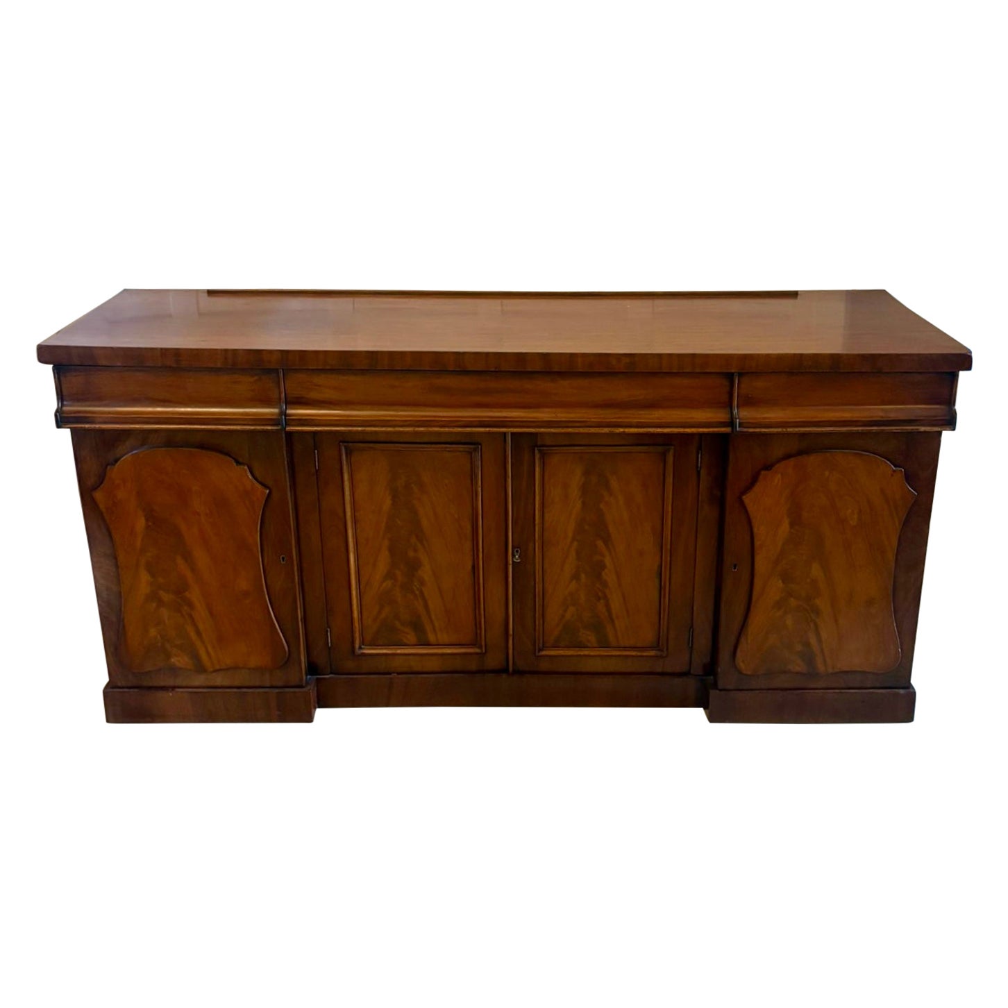 Antique Victorian Quality Figured Mahogany Sideboard