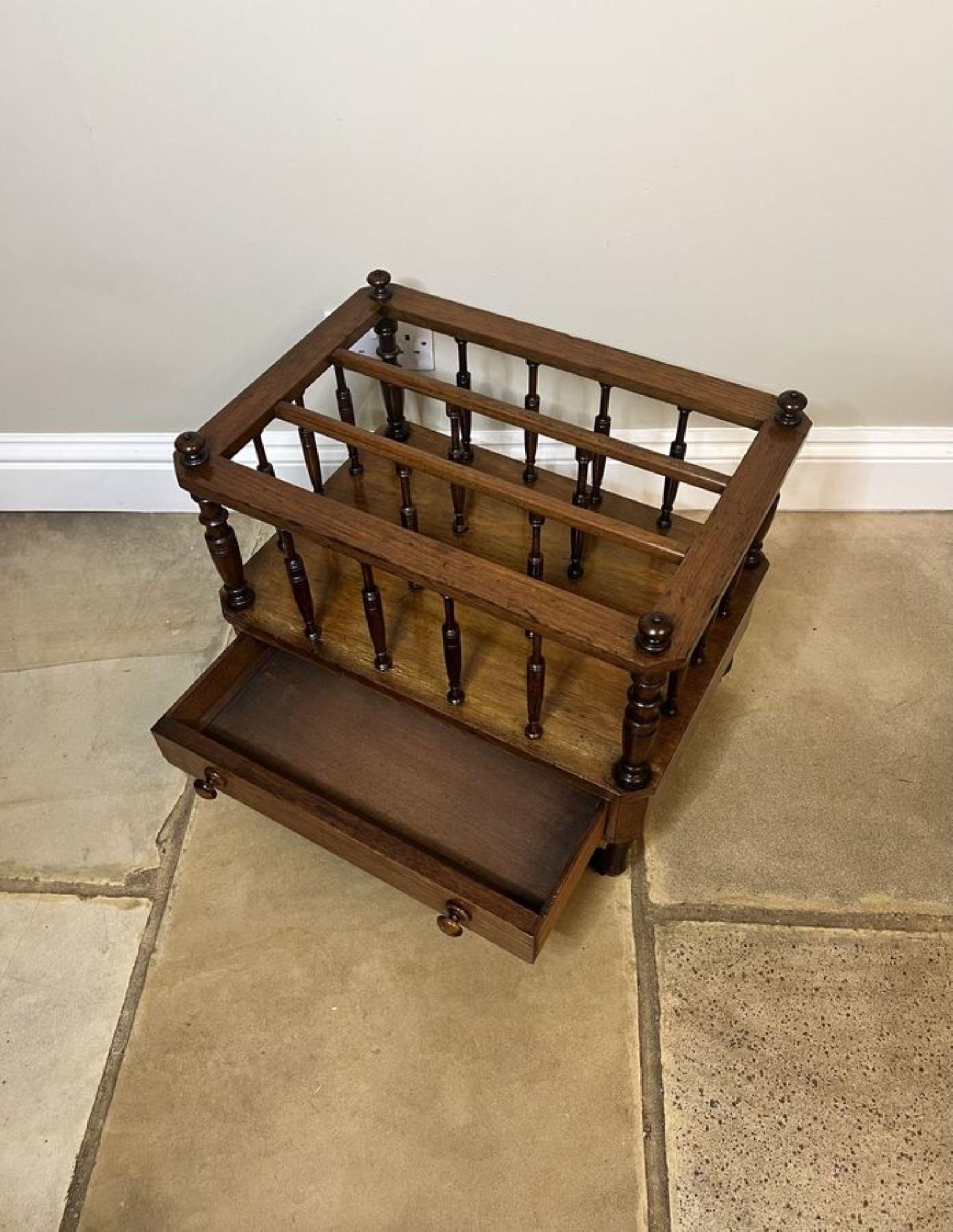 Antique Victorian quality figured walnut Canterbury  For Sale 1