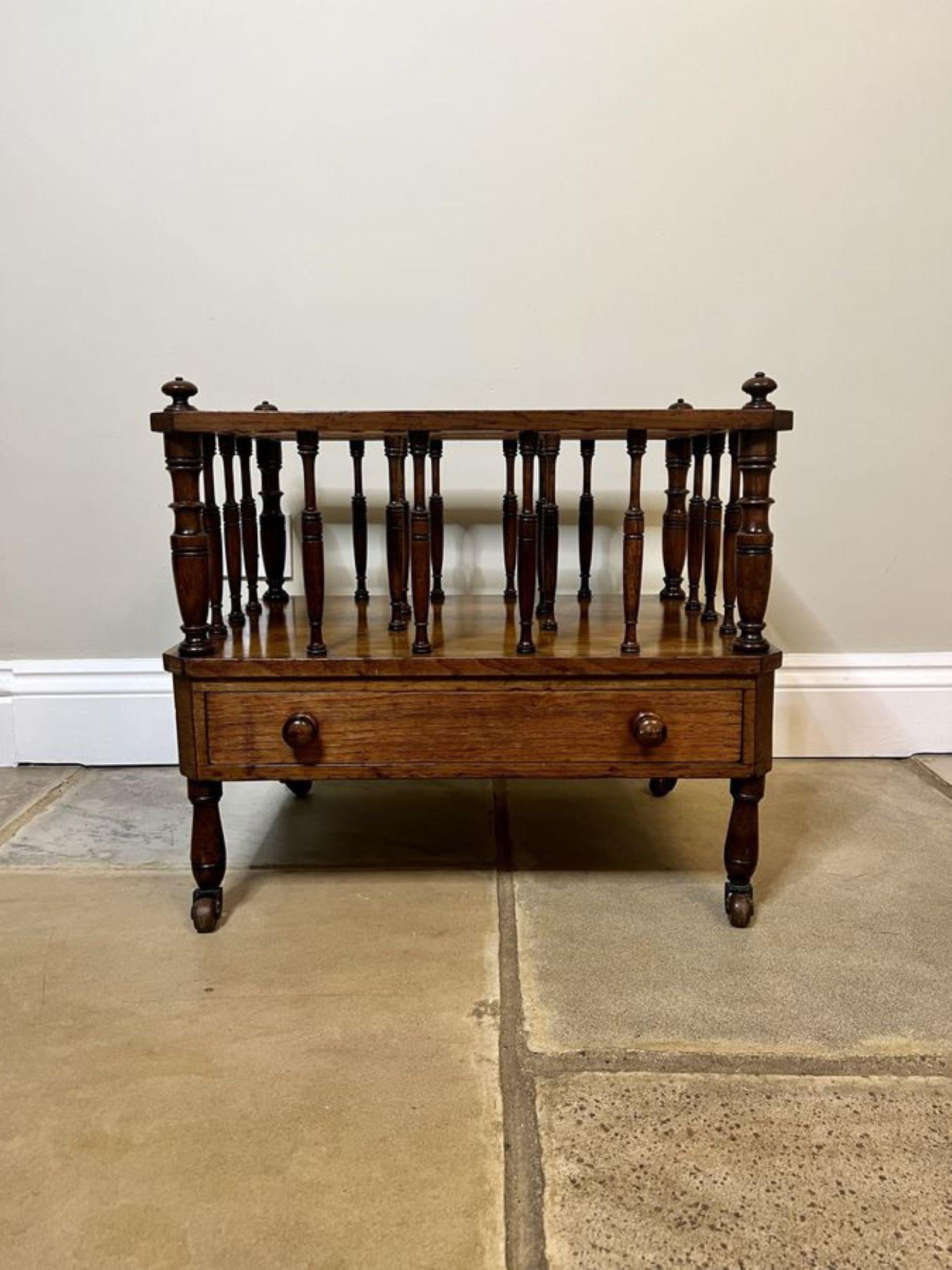 Antique Victorian quality figured walnut Canterbury  For Sale 3