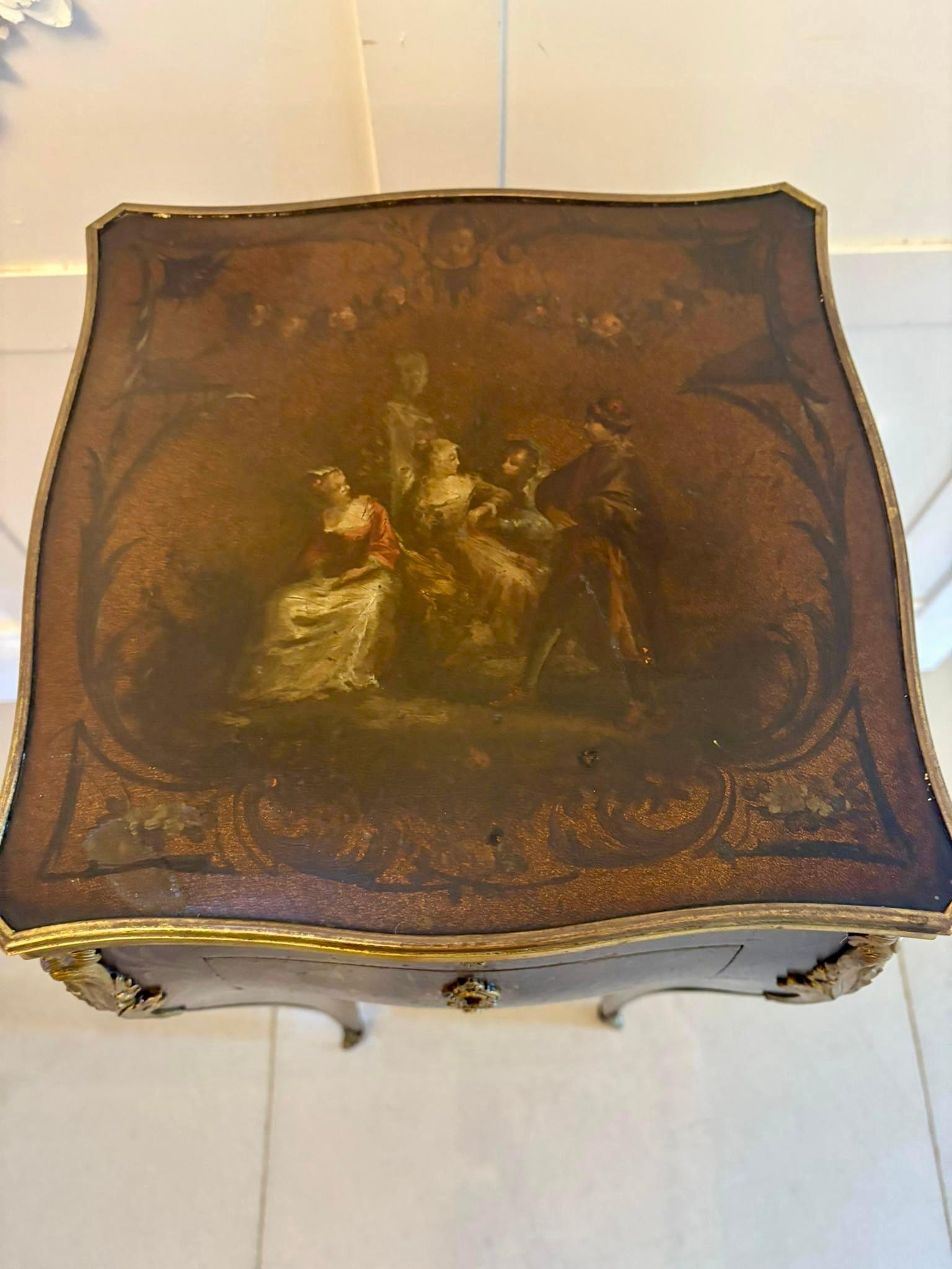 Antigua mesa lámpara de joyería con montura de ormolu y laca francesa de calidad victoriana en venta 8