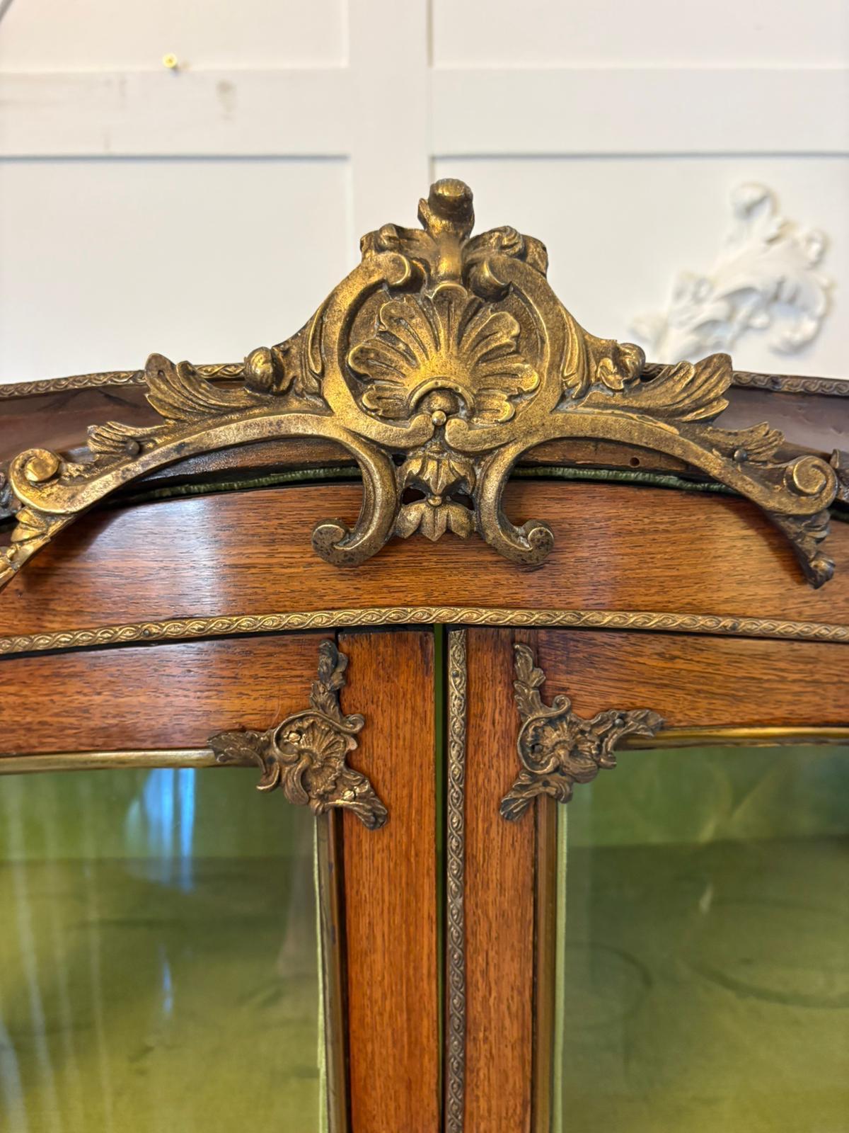 19th Century Antique Victorian Quality French Vernis Martin Vitrine/Display Cabinet For Sale