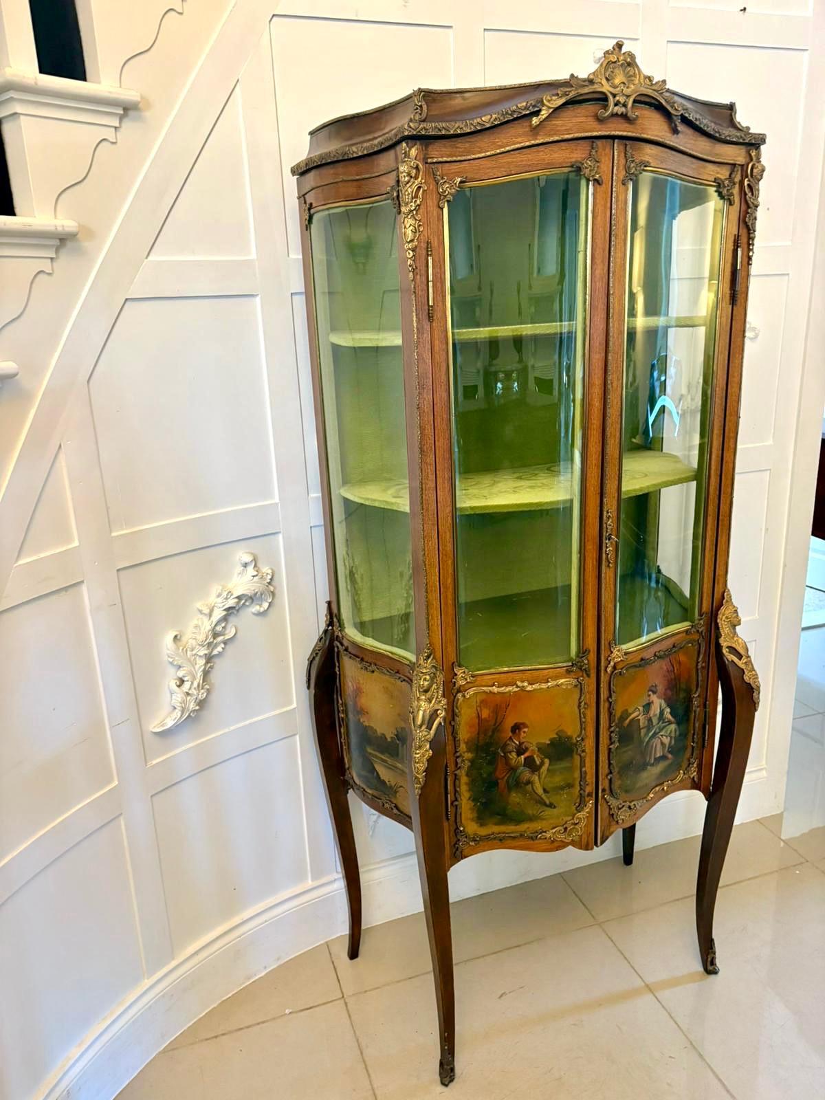 Antique Victorian Quality French Vernis Martin Vitrine/Display Cabinet For Sale 2