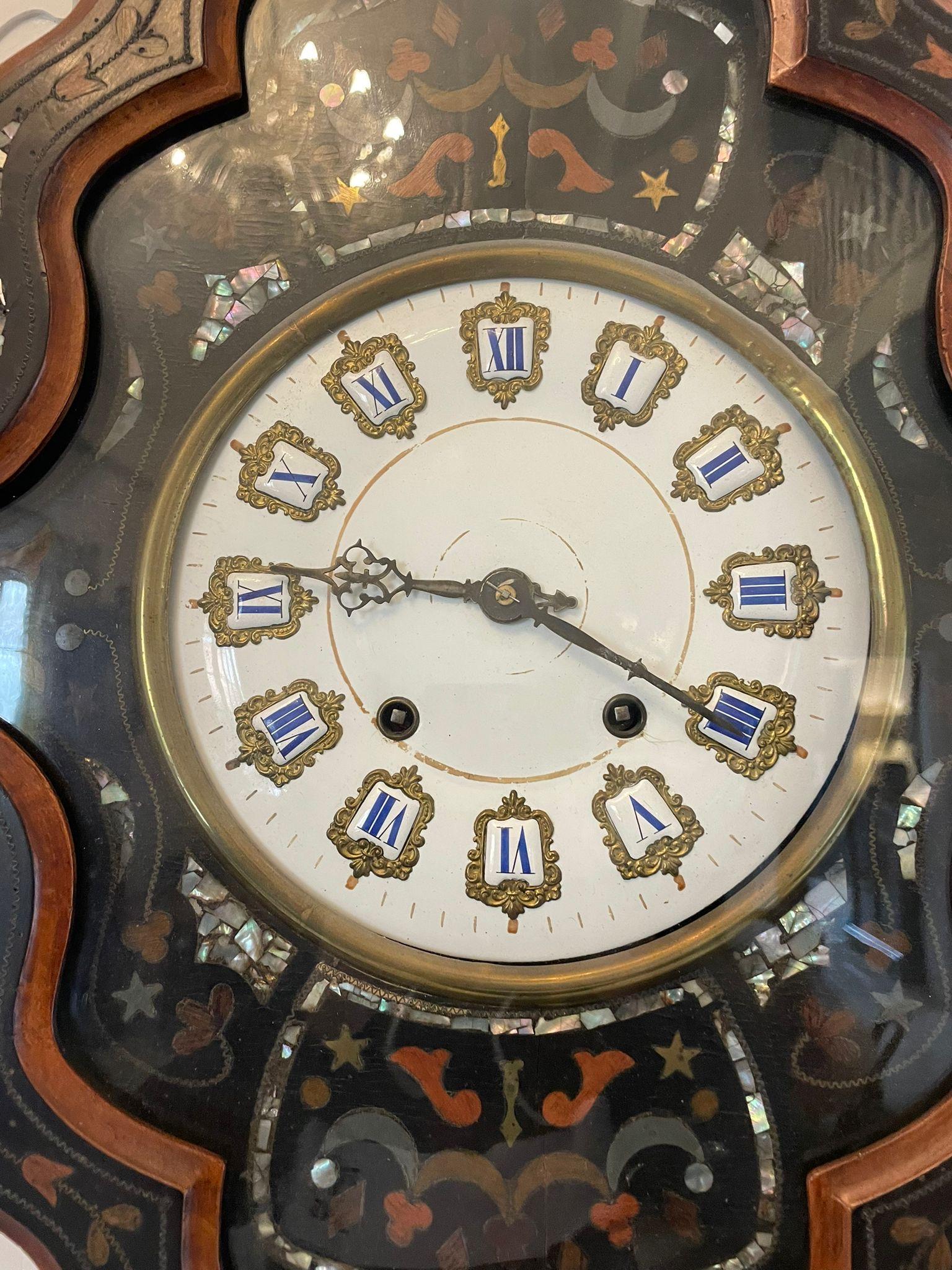 Antique Victorian Quality French Wall Clock For Sale 5