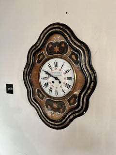 Orologio da parete francese antico di qualità vittoriana
