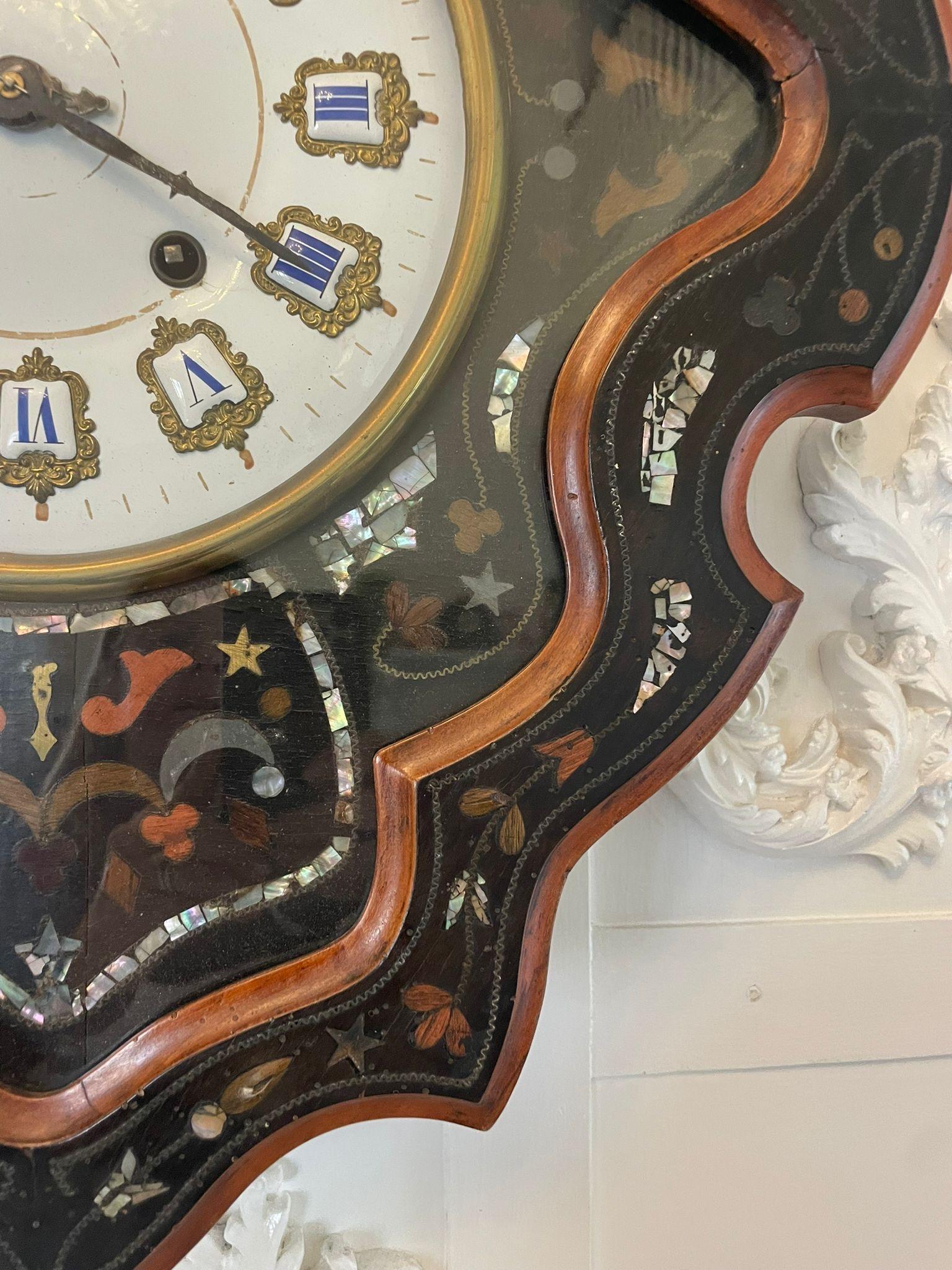 Antique Victorian Quality French Wall Clock In Good Condition For Sale In Suffolk, GB