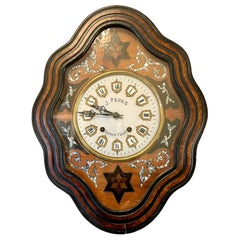 Antique Victorian Quality French Wall Clock Signed J Peres