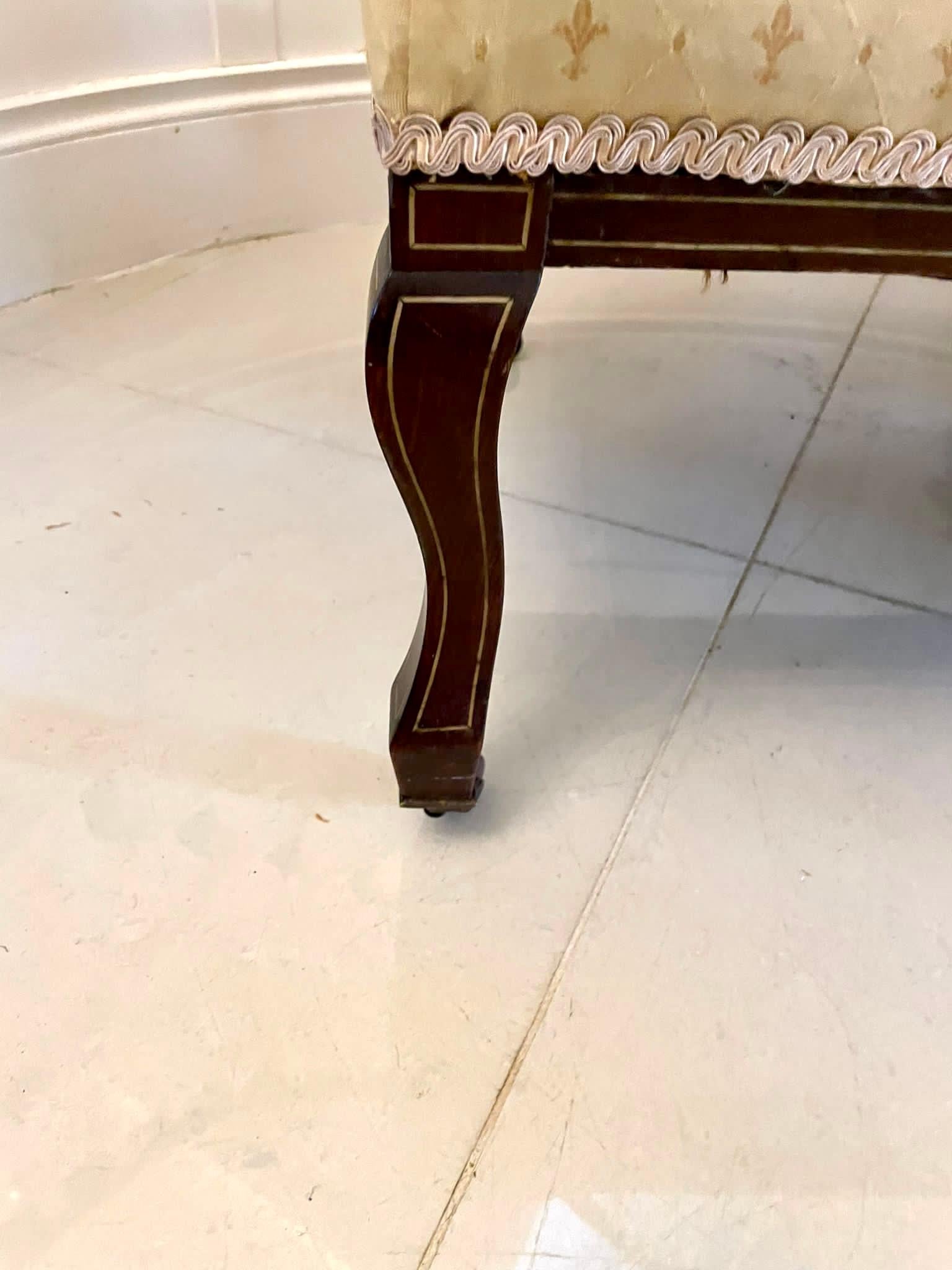 Antikes Mahagoni-Sessel mit Intarsien in viktorianischer Qualität im Angebot 4