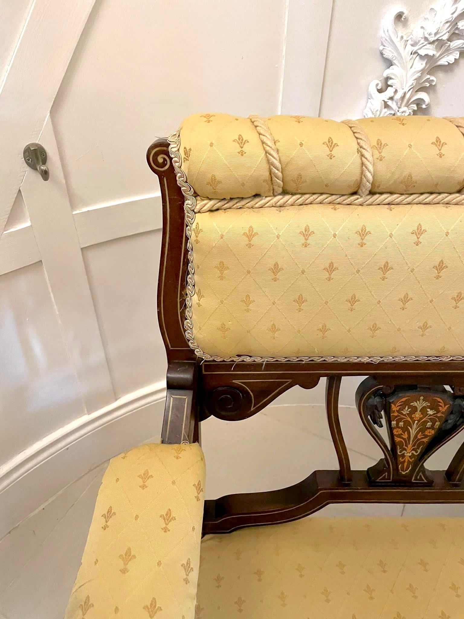 Antikes Mahagoni-Sessel mit Intarsien in viktorianischer Qualität im Angebot 5