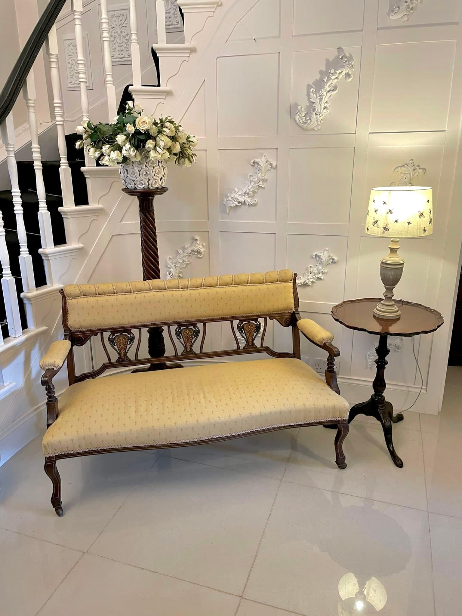 Antikes Mahagoni-Sessel mit Intarsien in viktorianischer Qualität (Englisch) im Angebot