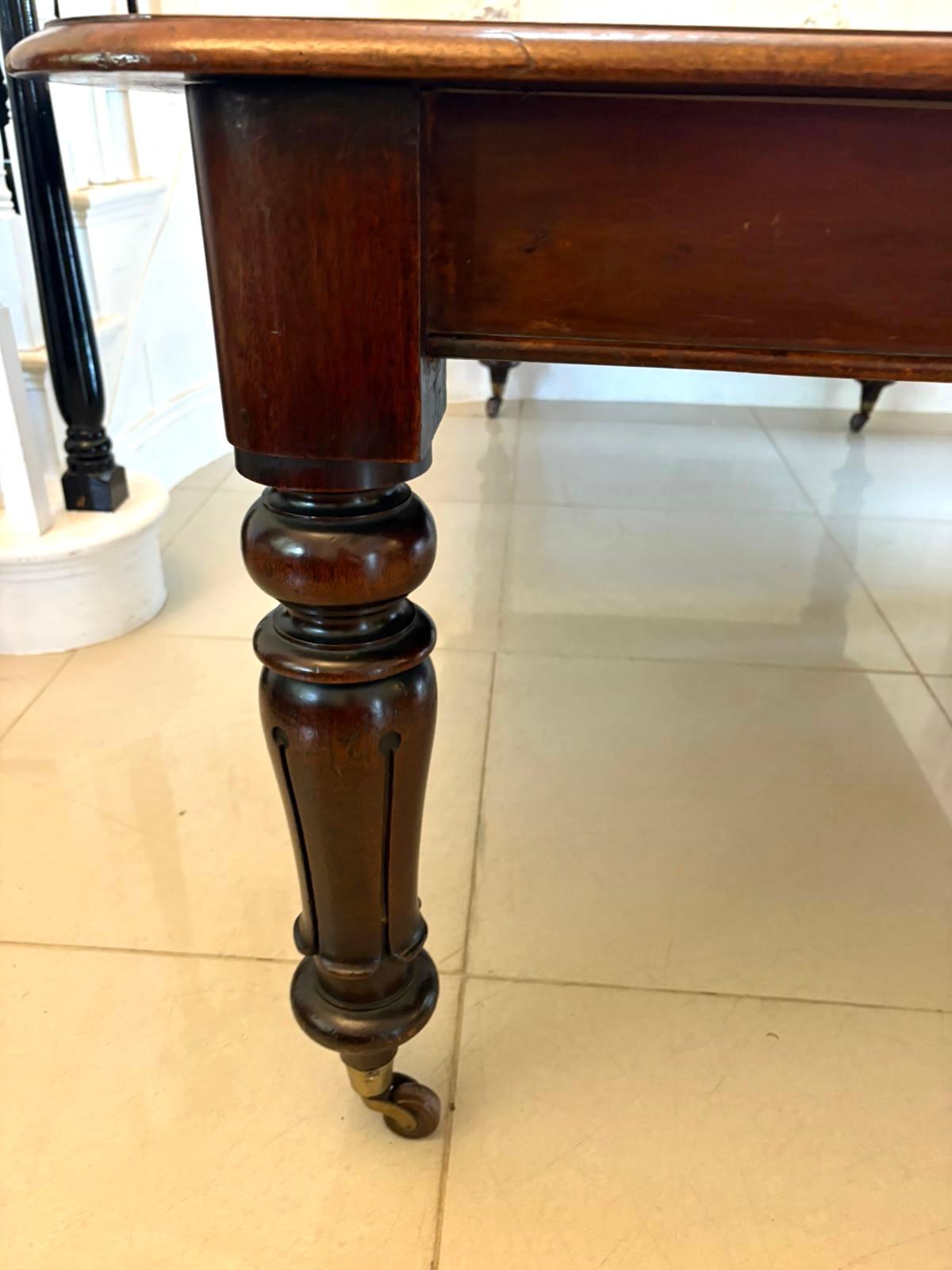 Antique Victorian Quality Mahogany 10 Seater Extending Dining Table For Sale 5