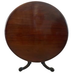 Antique Victorian Quality Mahogany 6 Seater Circular Dining Table