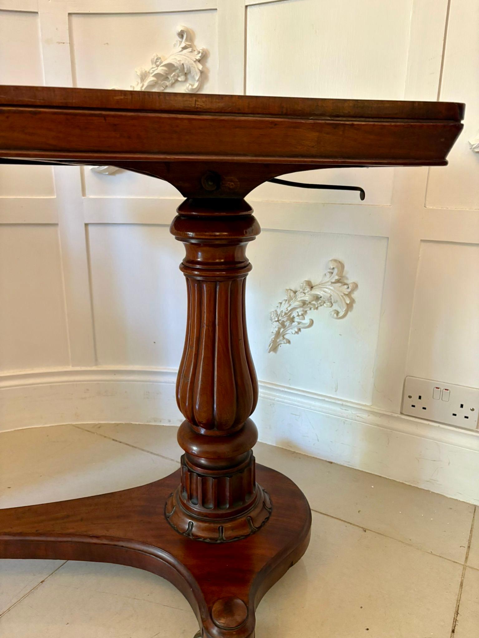 Antique Victorian Quality Mahogany Adjustable Reading/Side Table In Good Condition For Sale In Suffolk, GB