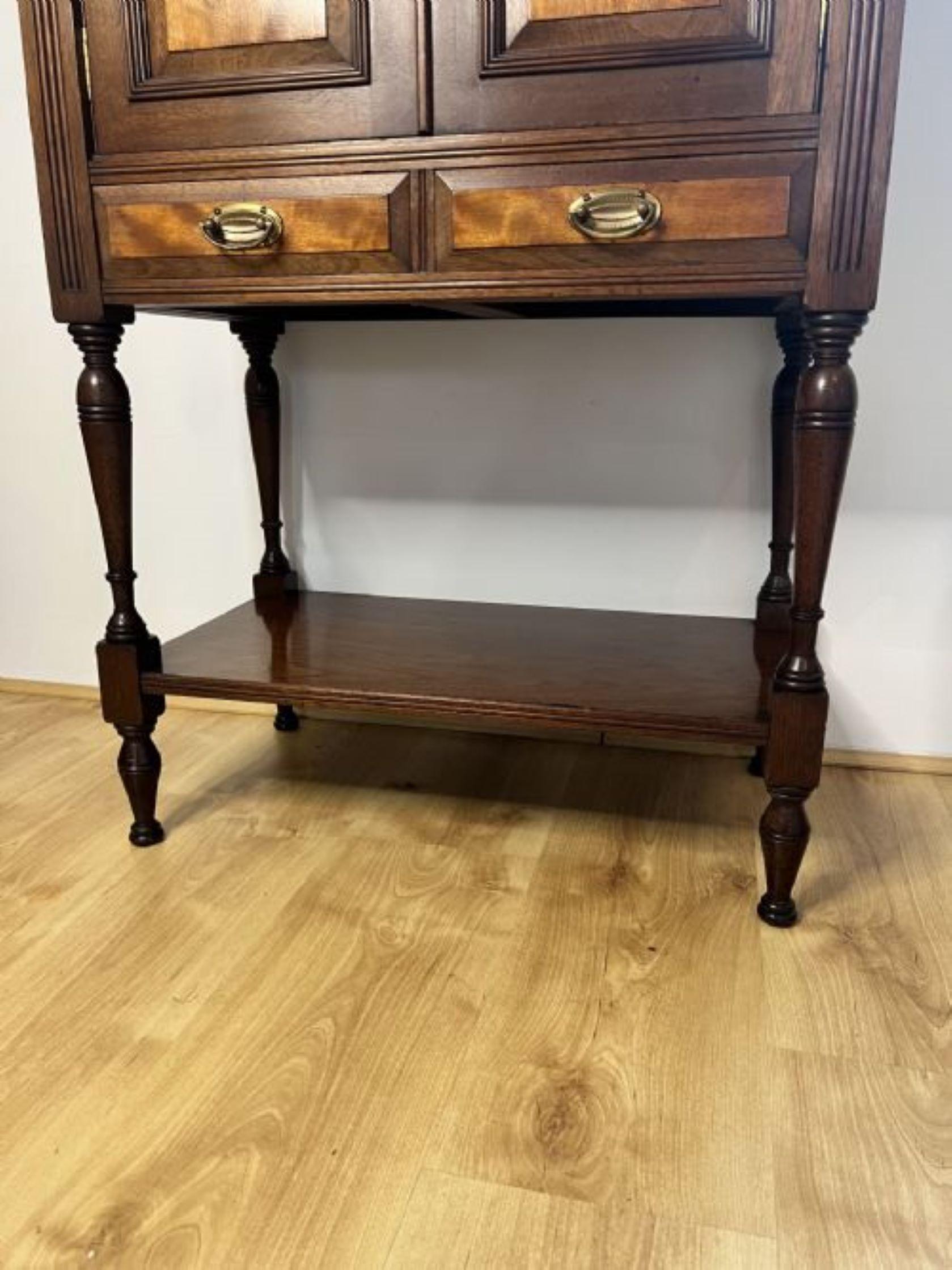 Mahogany Antique Victorian quality mahogany and satinwood side cabinet  For Sale
