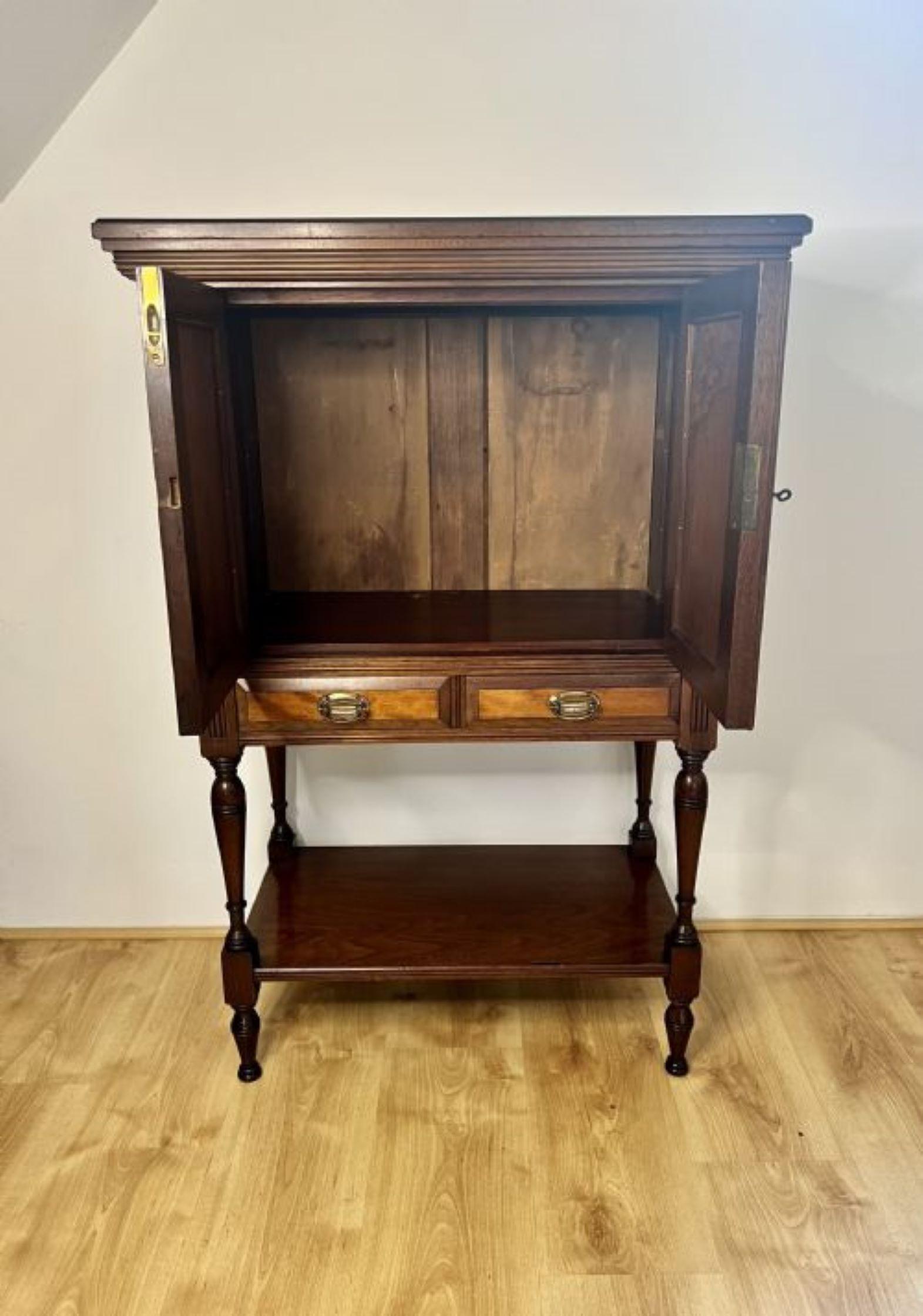 Antique Victorian quality mahogany and satinwood side cabinet  For Sale 2