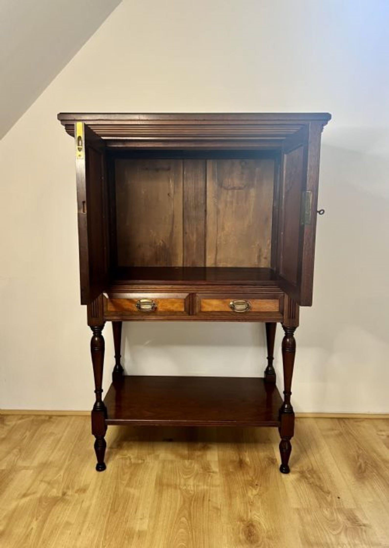 Antique Victorian quality mahogany and satinwood side cabinet  For Sale 3