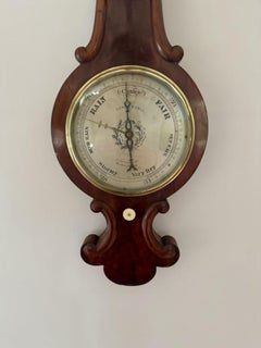 Antique Victorian quality mahogany banjo barometer