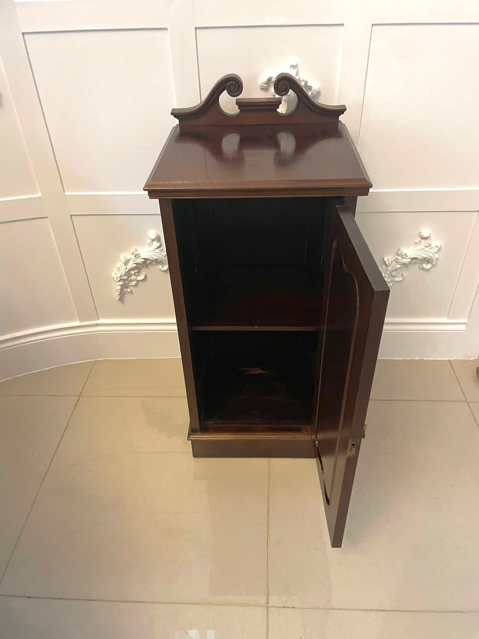 Late 19th Century Antique Victorian Quality Mahogany Bedside Cabinet  For Sale