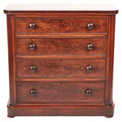 Antique Victorian Quality Mahogany Chest Of Drawers