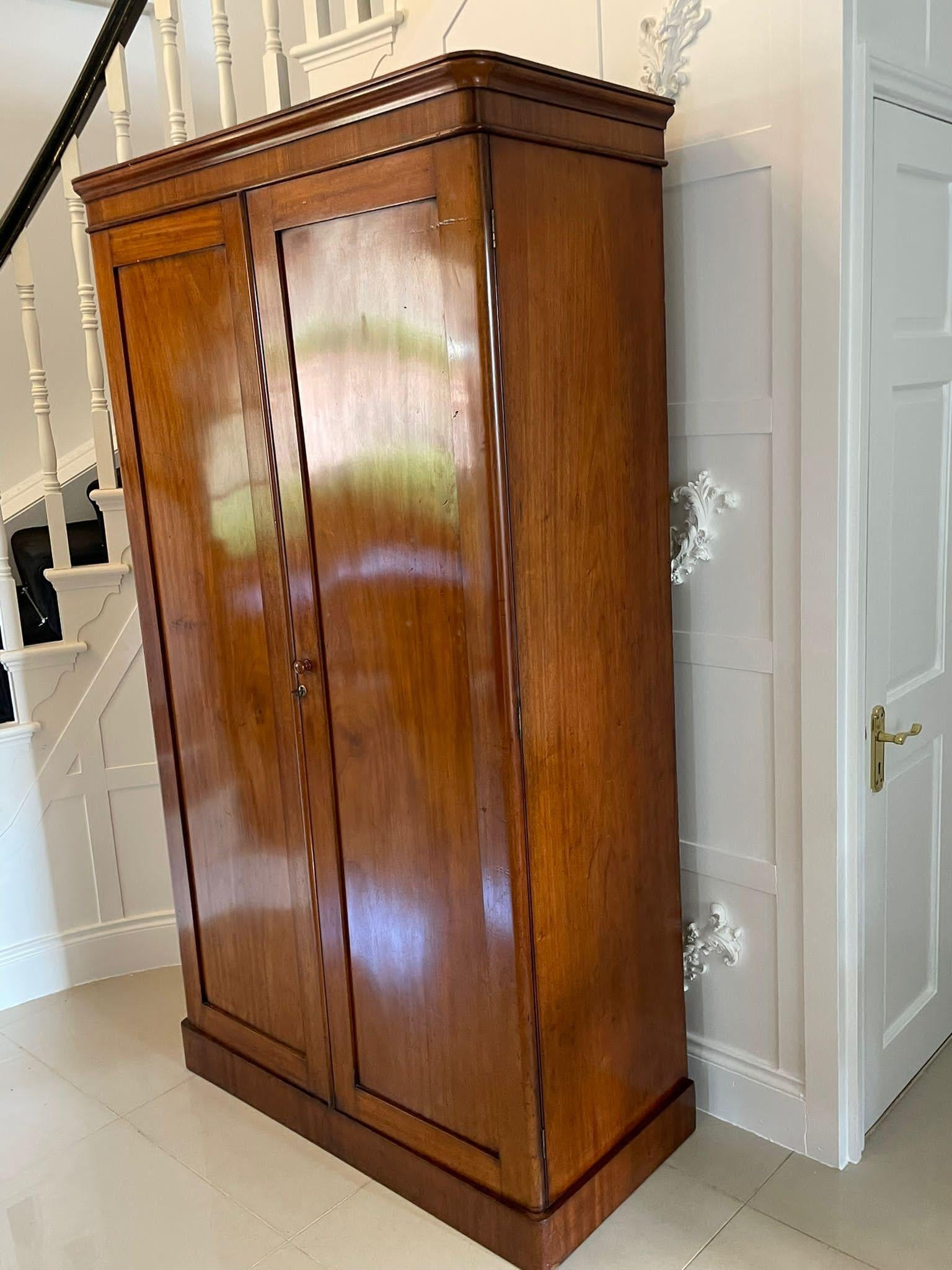 Antique Victorian Quality Mahogany Double Door Wardrobe at 1stDibs