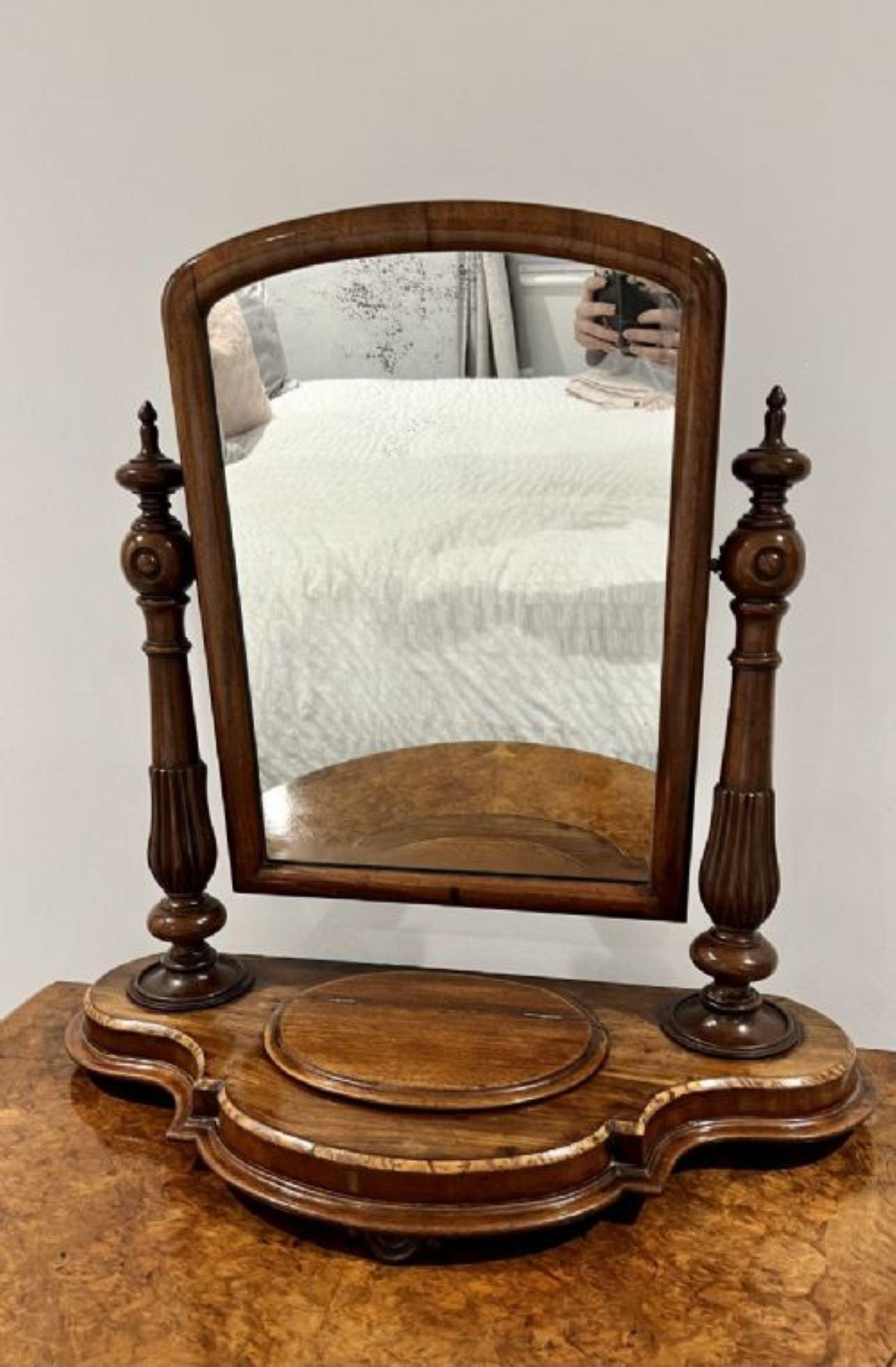 Antique Victorian quality mahogany dressing table mirror  In Good Condition For Sale In Ipswich, GB