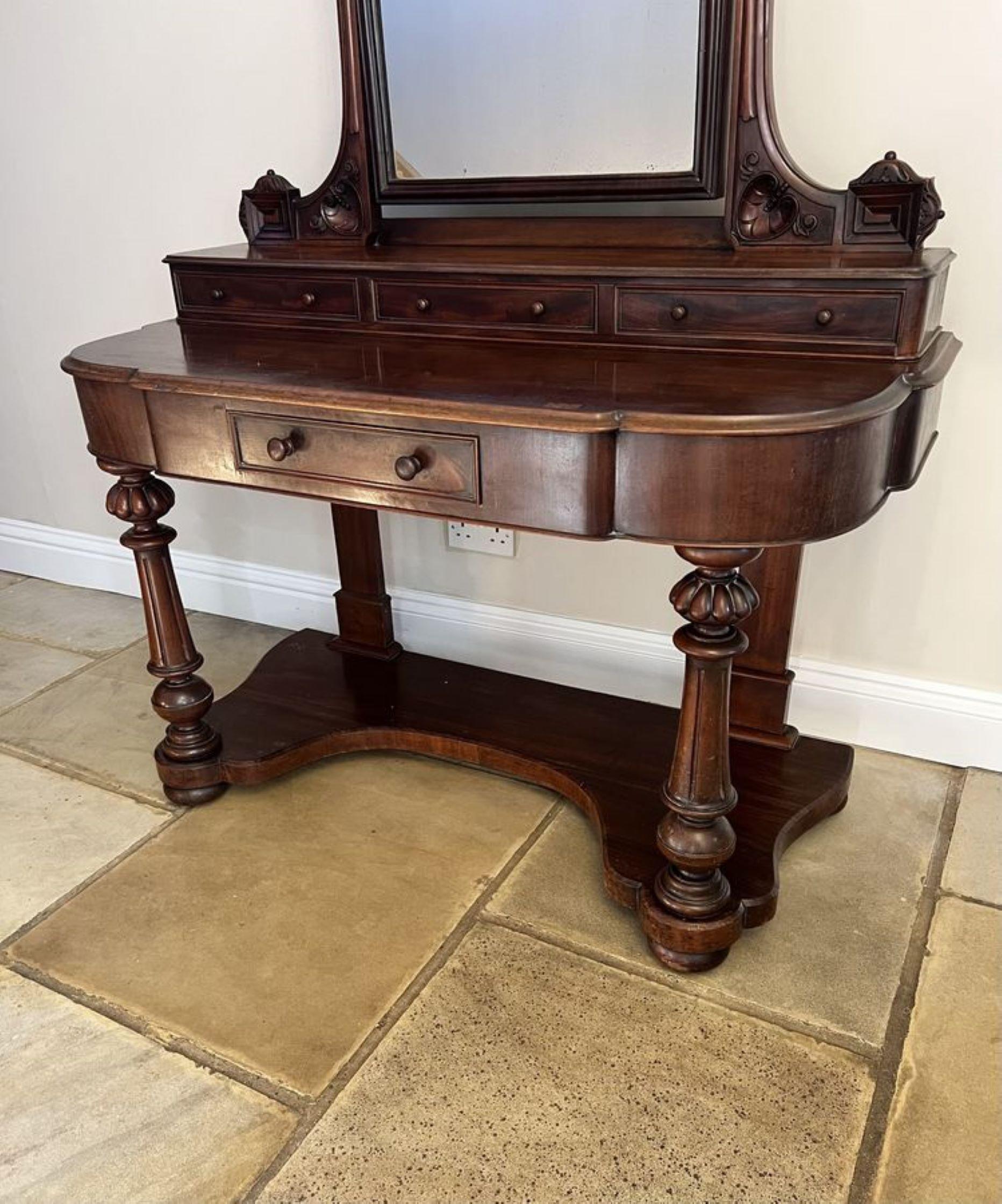 Antique Victorian quality mahogany duchess dressing table  In Good Condition In Ipswich, GB