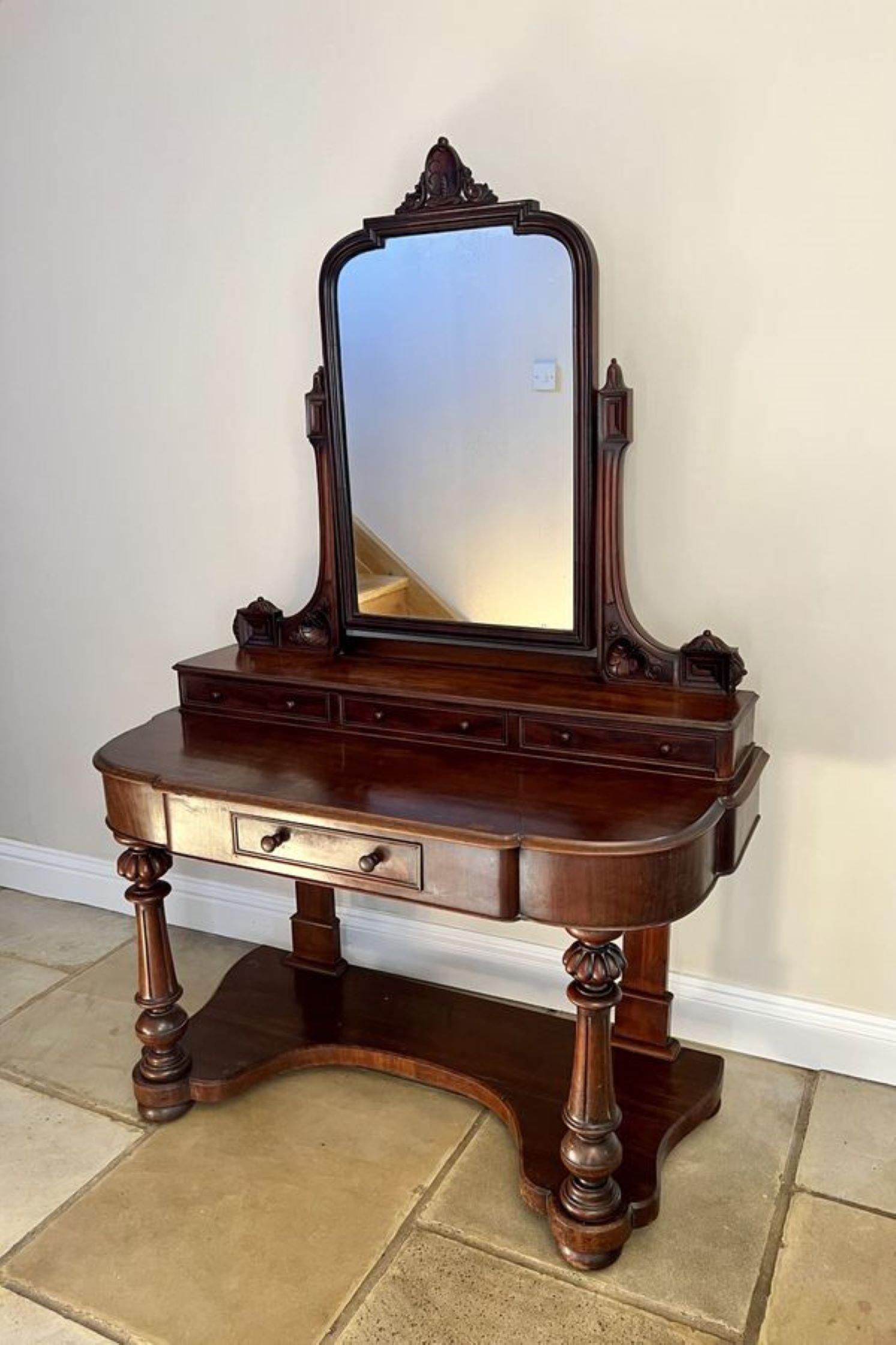 Antique Victorian quality mahogany duchess dressing table  3