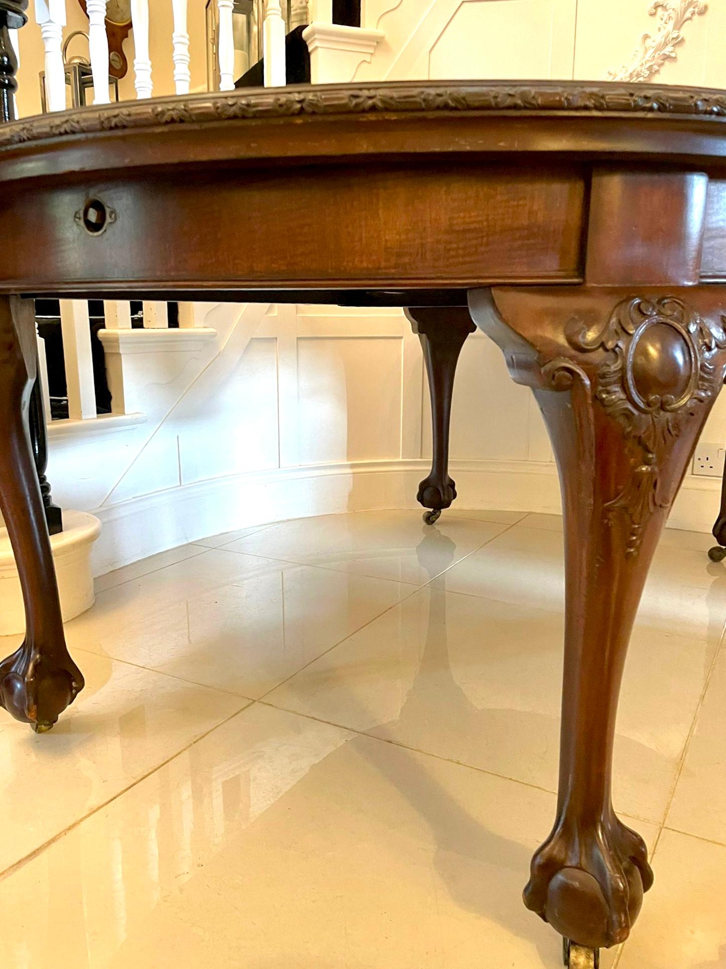 Antique Victorian Quality Mahogany Extending Dining Table 6