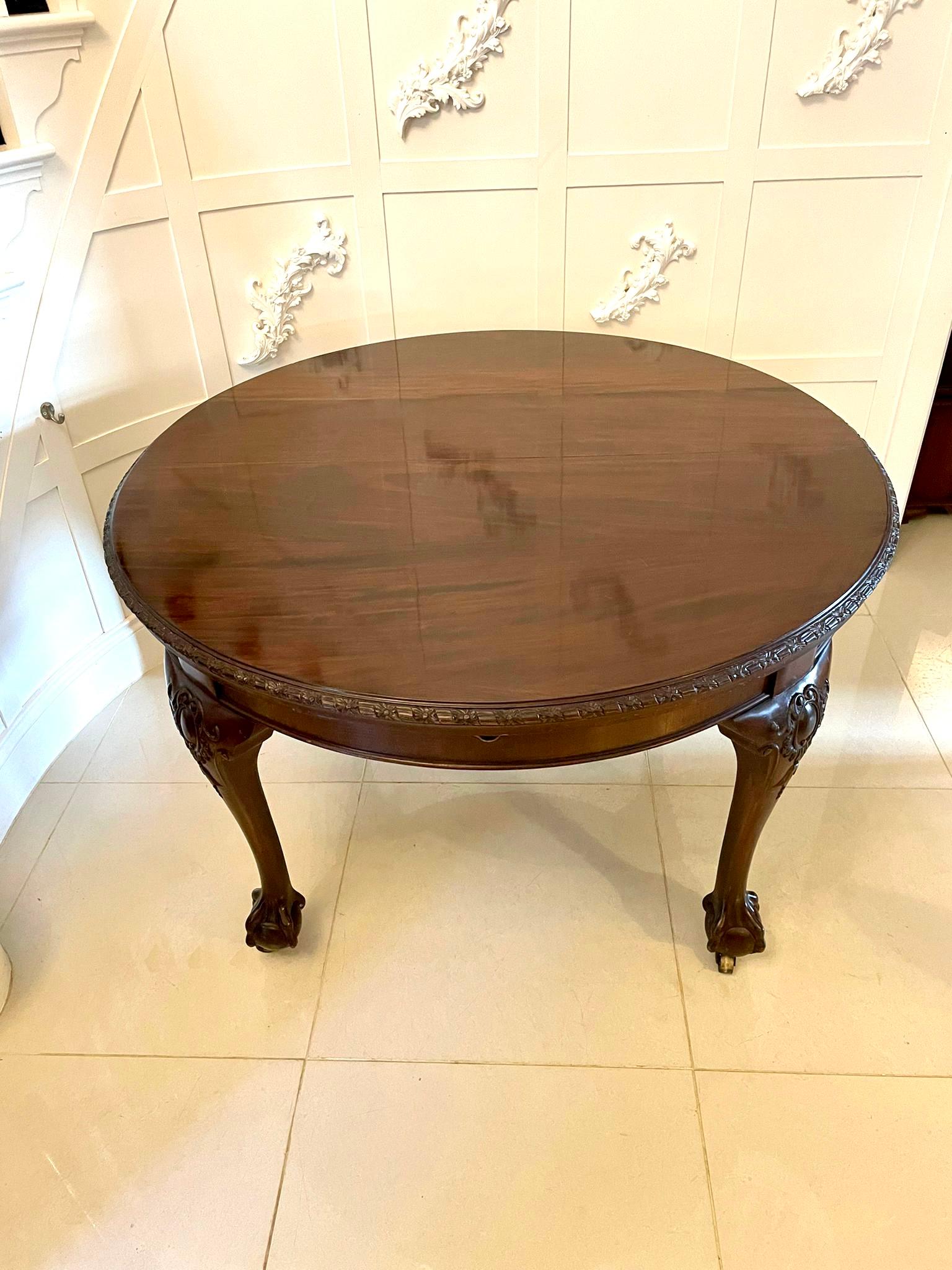 Antique Victorian Quality Mahogany Extending Dining Table 8