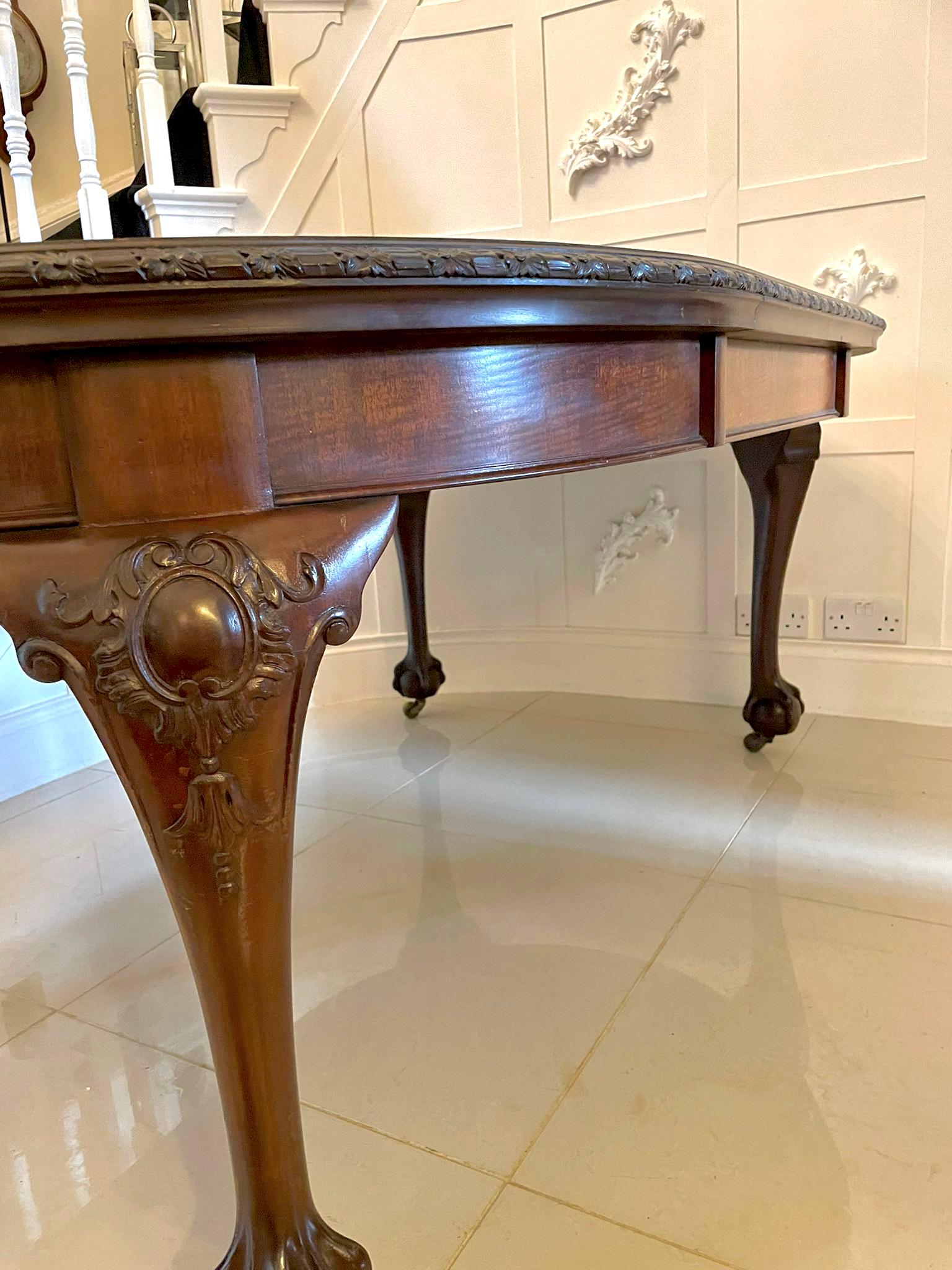 Antique Victorian Quality Mahogany Extending Dining Table 1