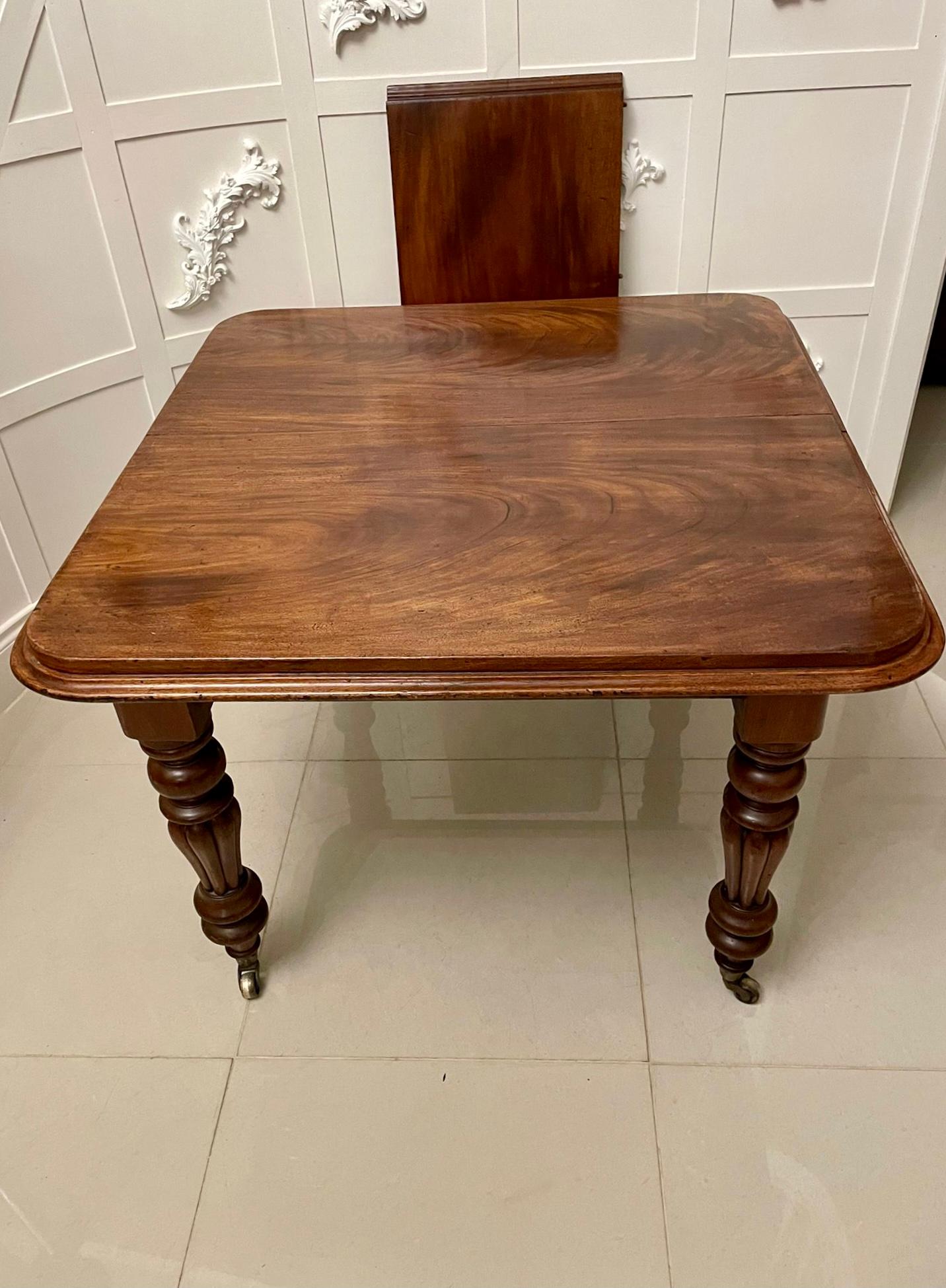 Antique Victorian Quality Mahogany Extending Dining Table 4