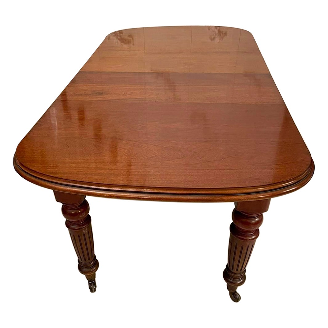 Antique Victorian Quality Mahogany Extending Dining Table