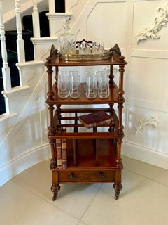 Antique Victorian Quality Mahogany Free Standing Canterbury Whatnot