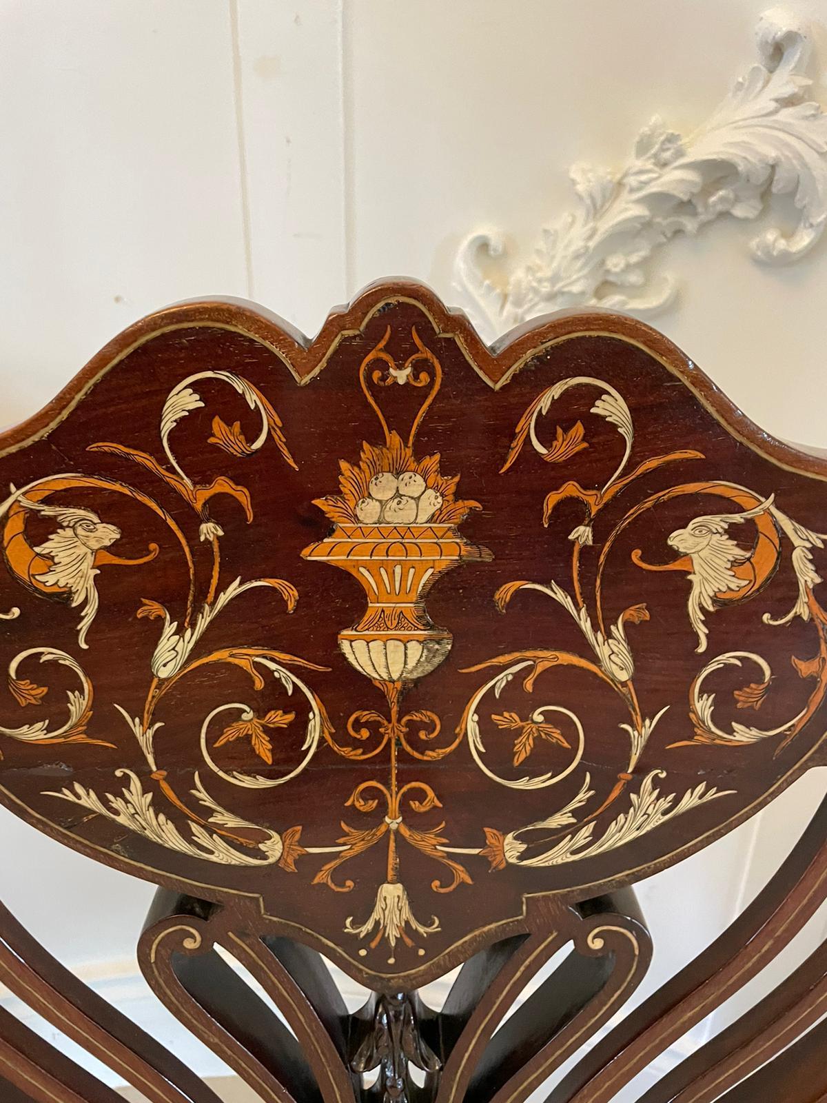 Antikes Mahagoni-Sessel mit Intarsien in viktorianischer Qualität  im Angebot 1