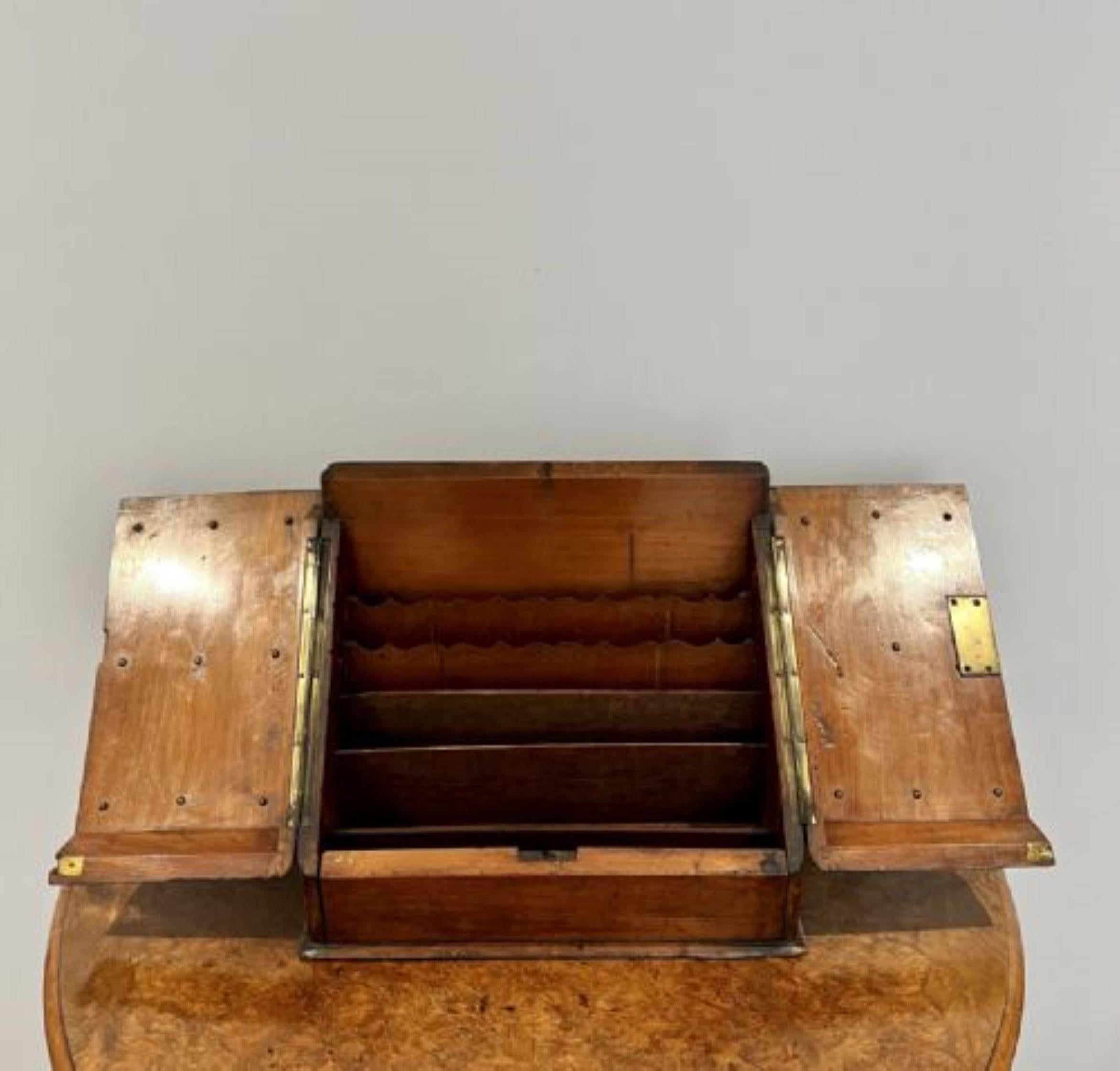 Mahogany Antique Victorian quality mahogany stationary box  For Sale