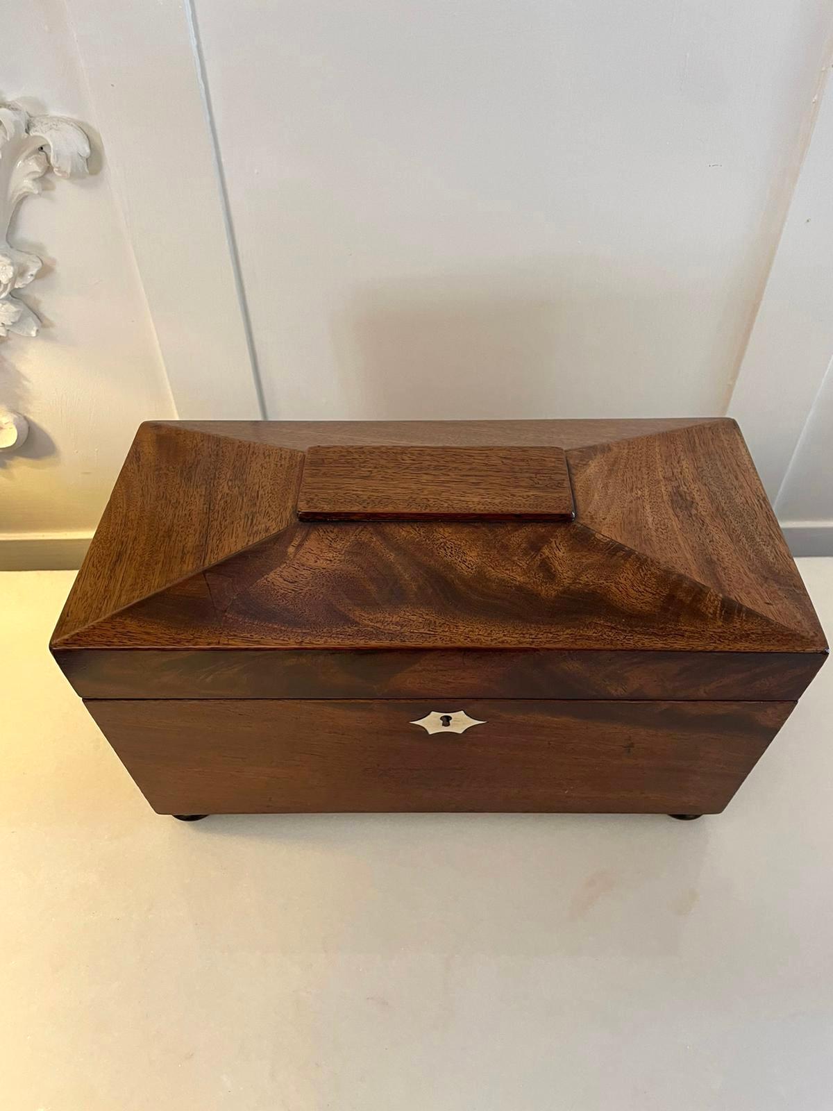 Other Antique Victorian Quality Mahogany Tea Caddy