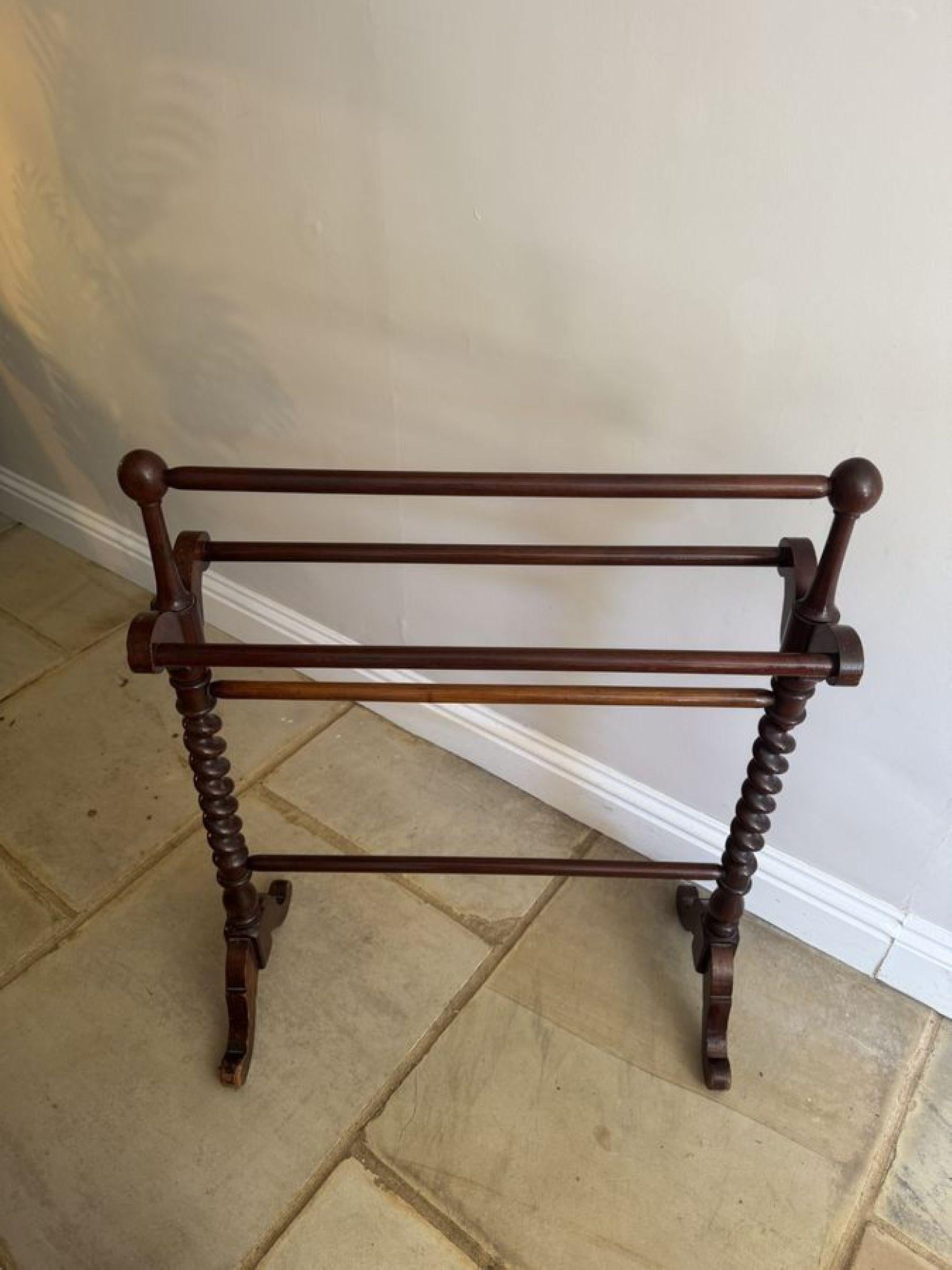 Toallero antiguo de caoba de calidad victoriana en Bueno estado para la venta en Ipswich, GB