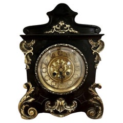 Antike viktorianische Qualität Marmor acht Tag Mantel Uhr 